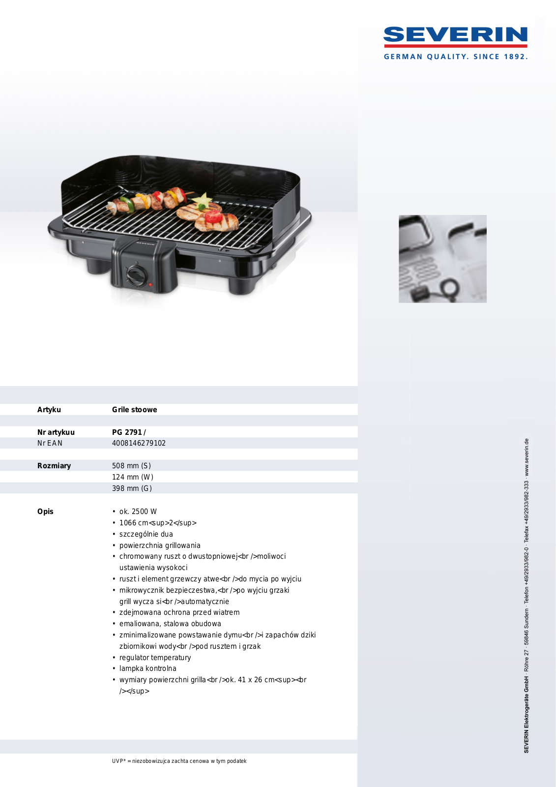 Severin PG 2791 User Manual