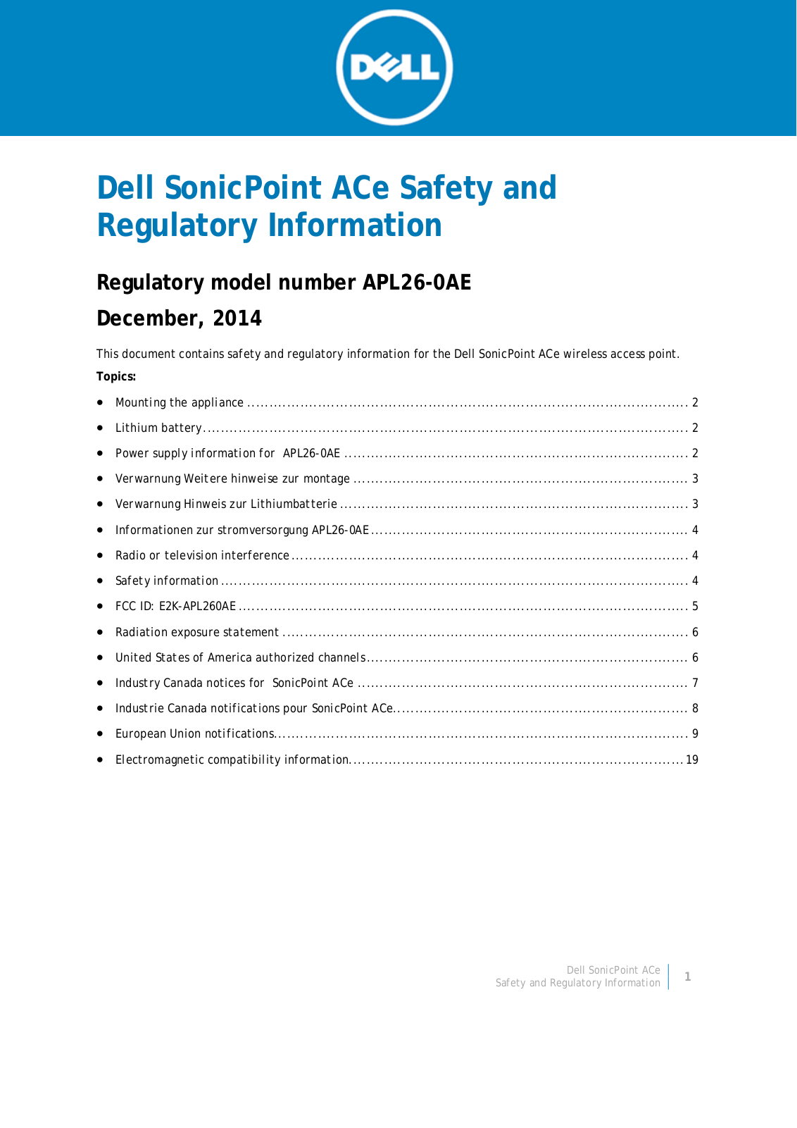 Dell APL260AE User Manual