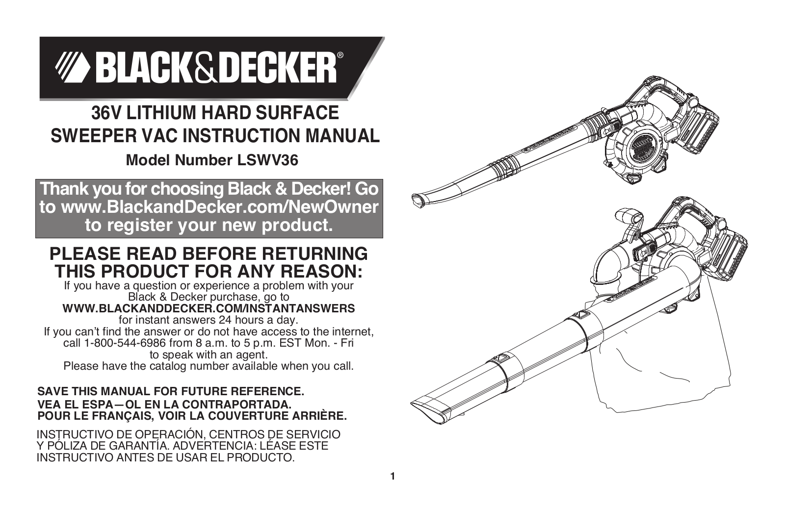 Black & Decker LSWV36 User Manual