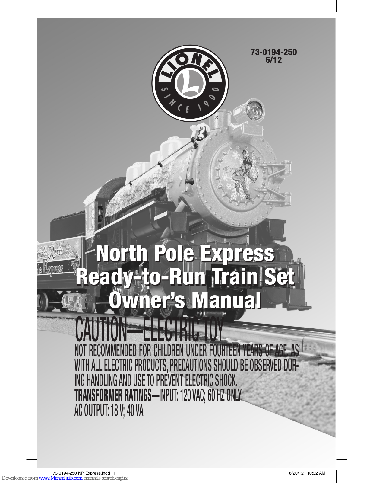 Lionel North Pole Express Owner's Manual