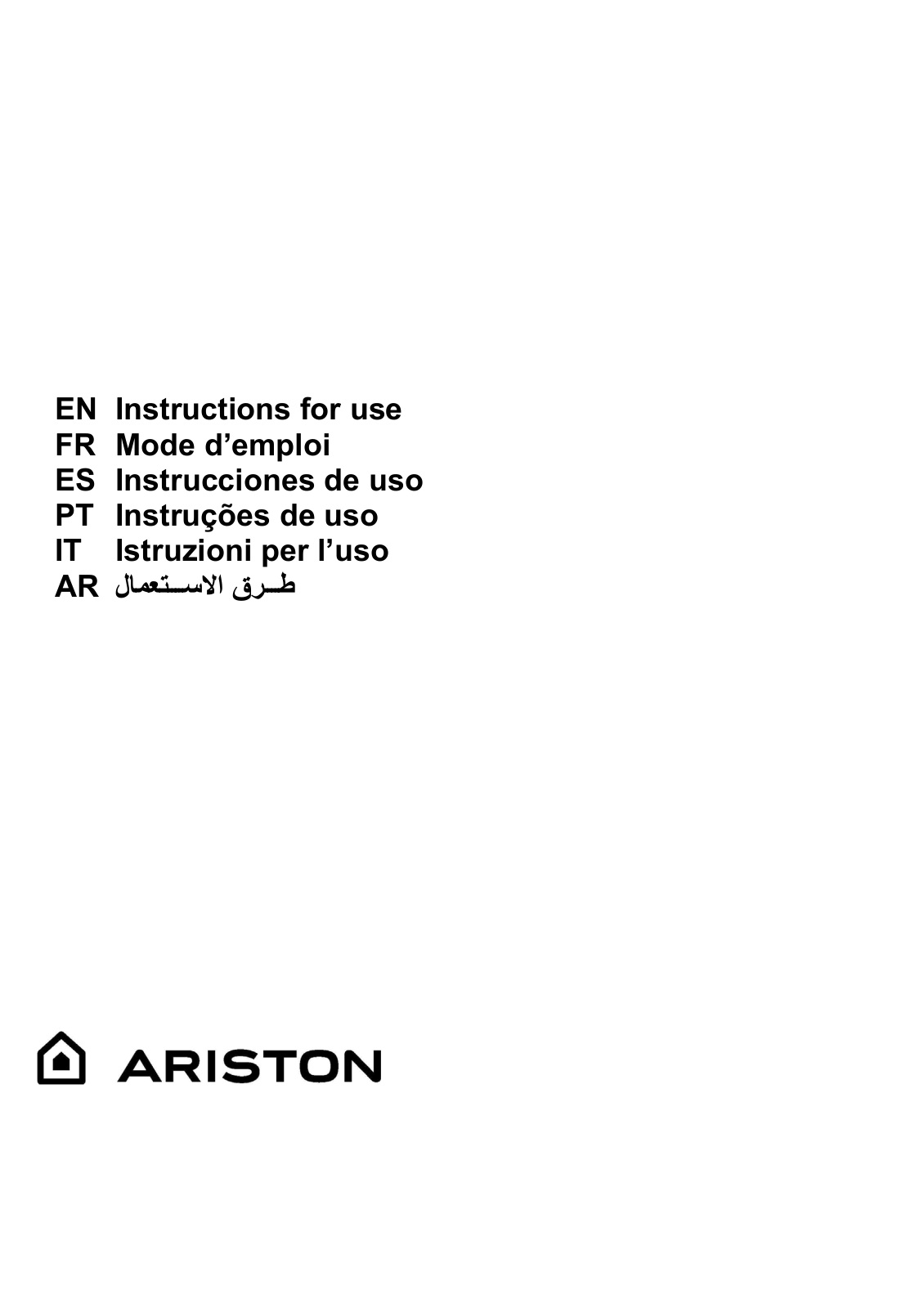 ARISTON AHBS 6.7F AL X User Manual