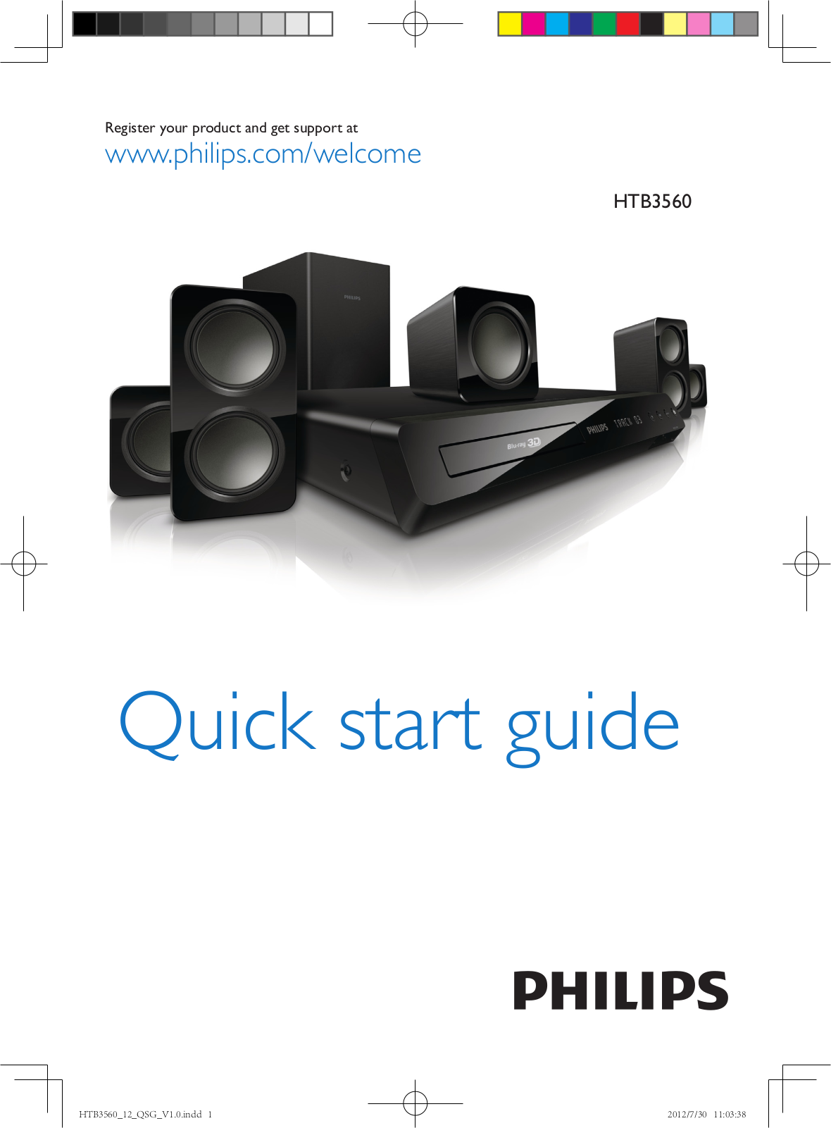 Philips HTB 3560 Quick start guide