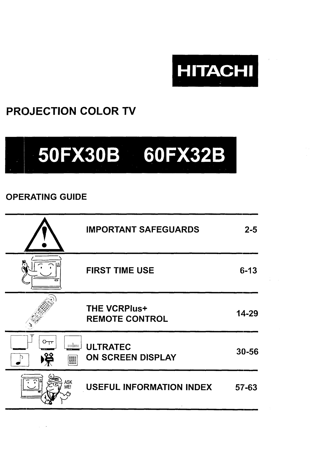 Hitachi 50FX30B, 60FX32B Operating Instruction - ManualMachine.com