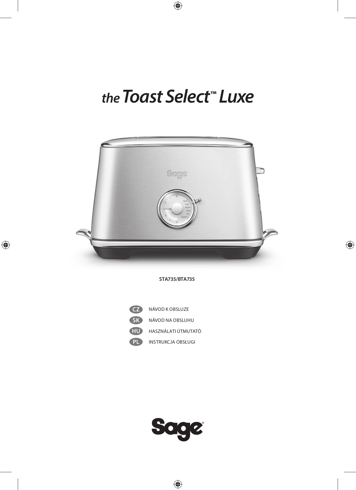 SAGE STA735BSS User Manual