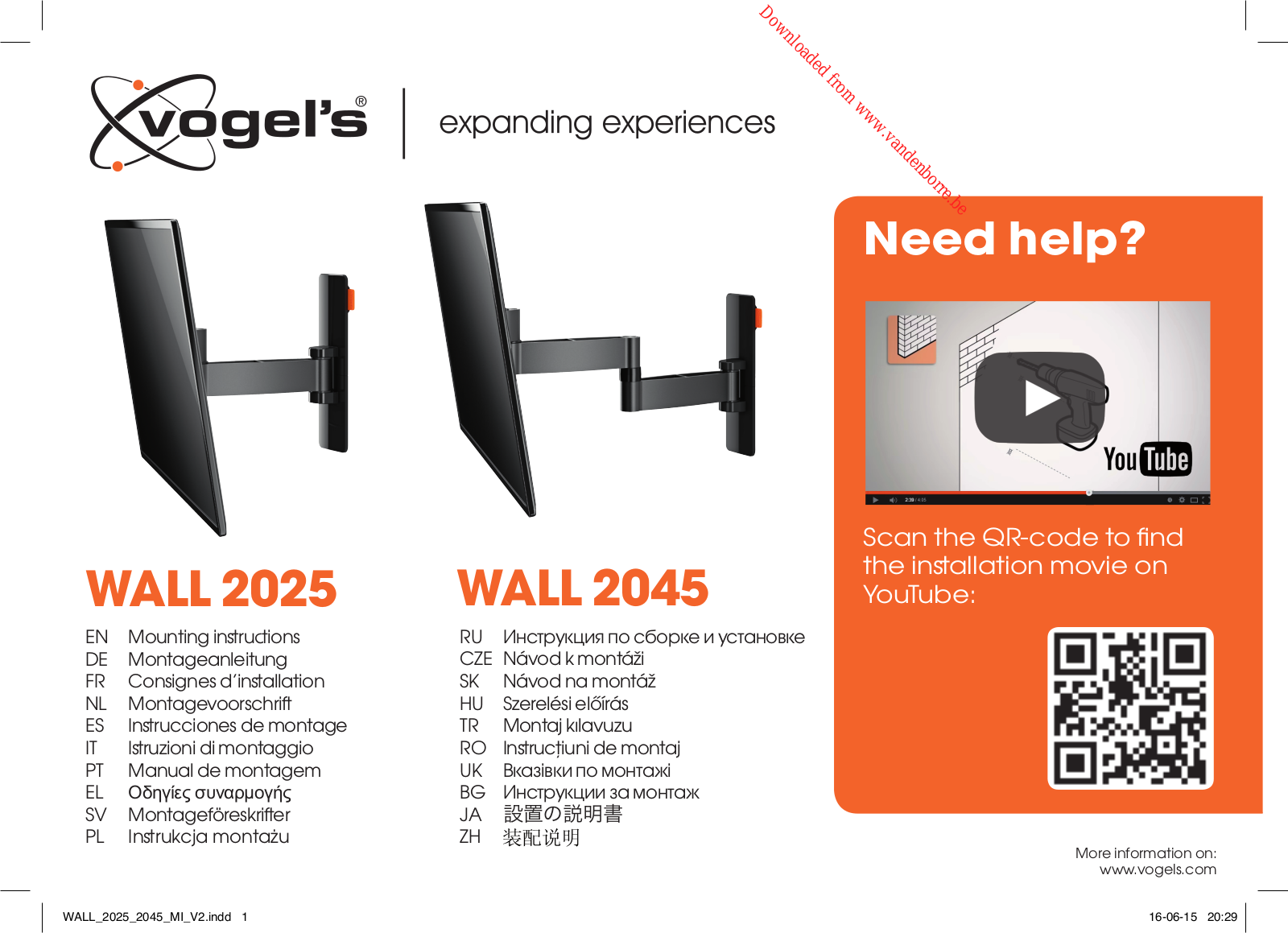 VOGEL'S WALL 2025 User Manual