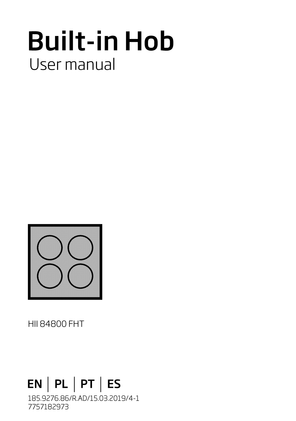 Beko HII 84800 FHT User manual