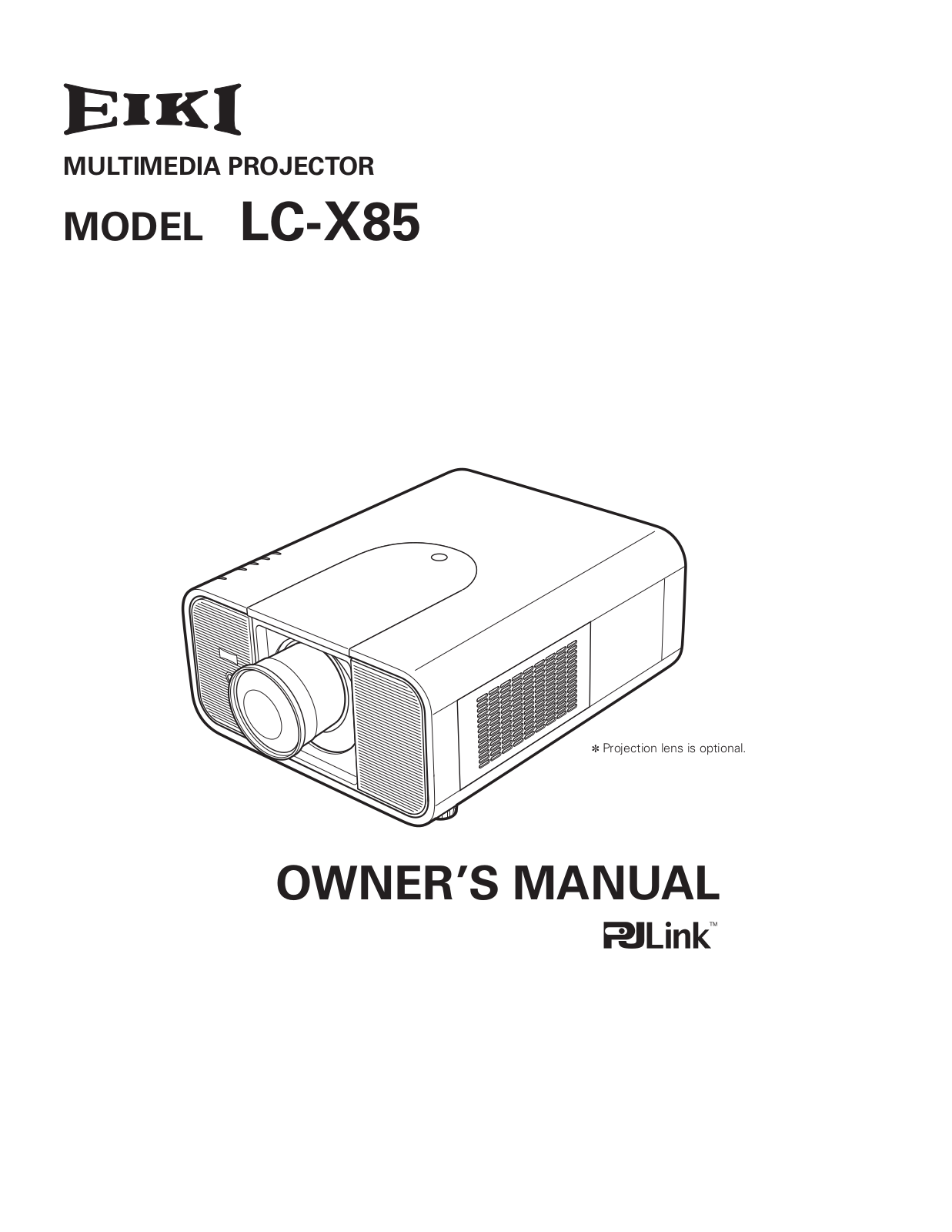 Eiki LC-X85 User Manual