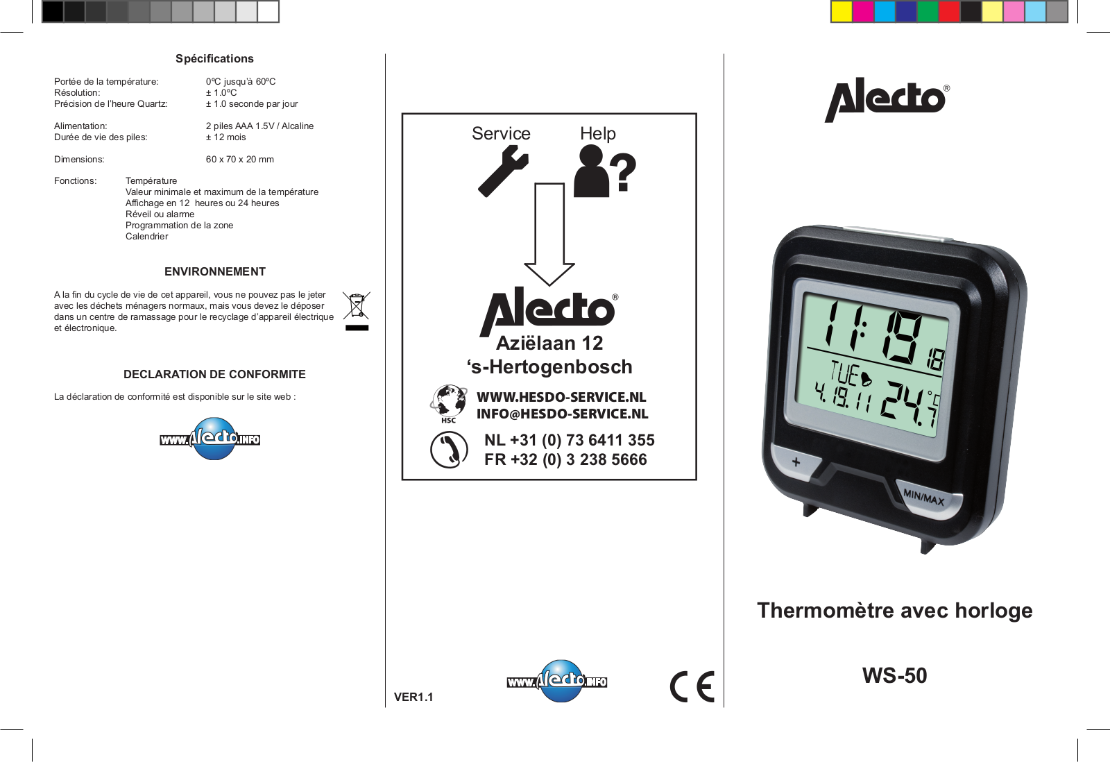 Alecto WS-50 User guide