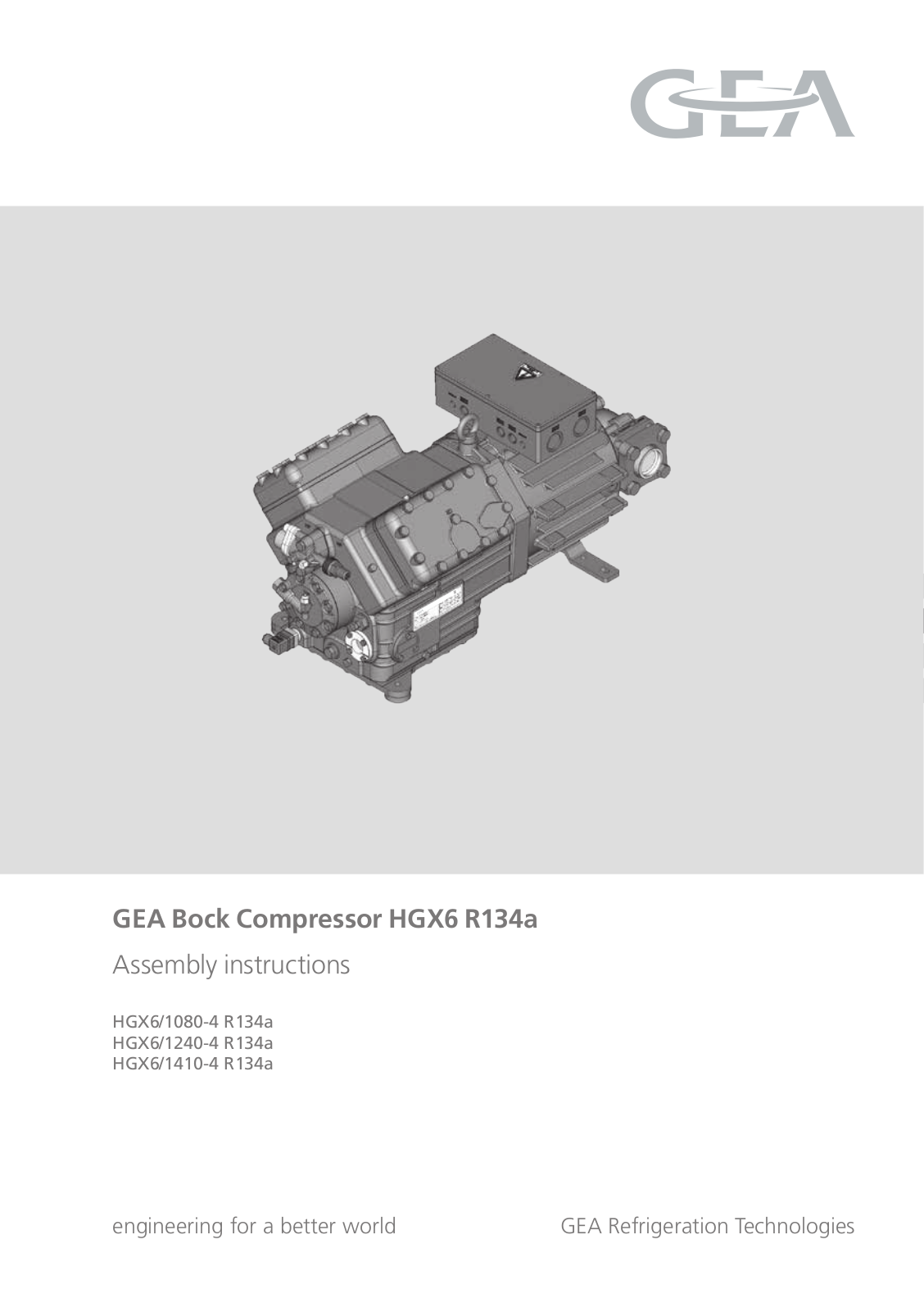 GEA Bock HG6R134a User Manual