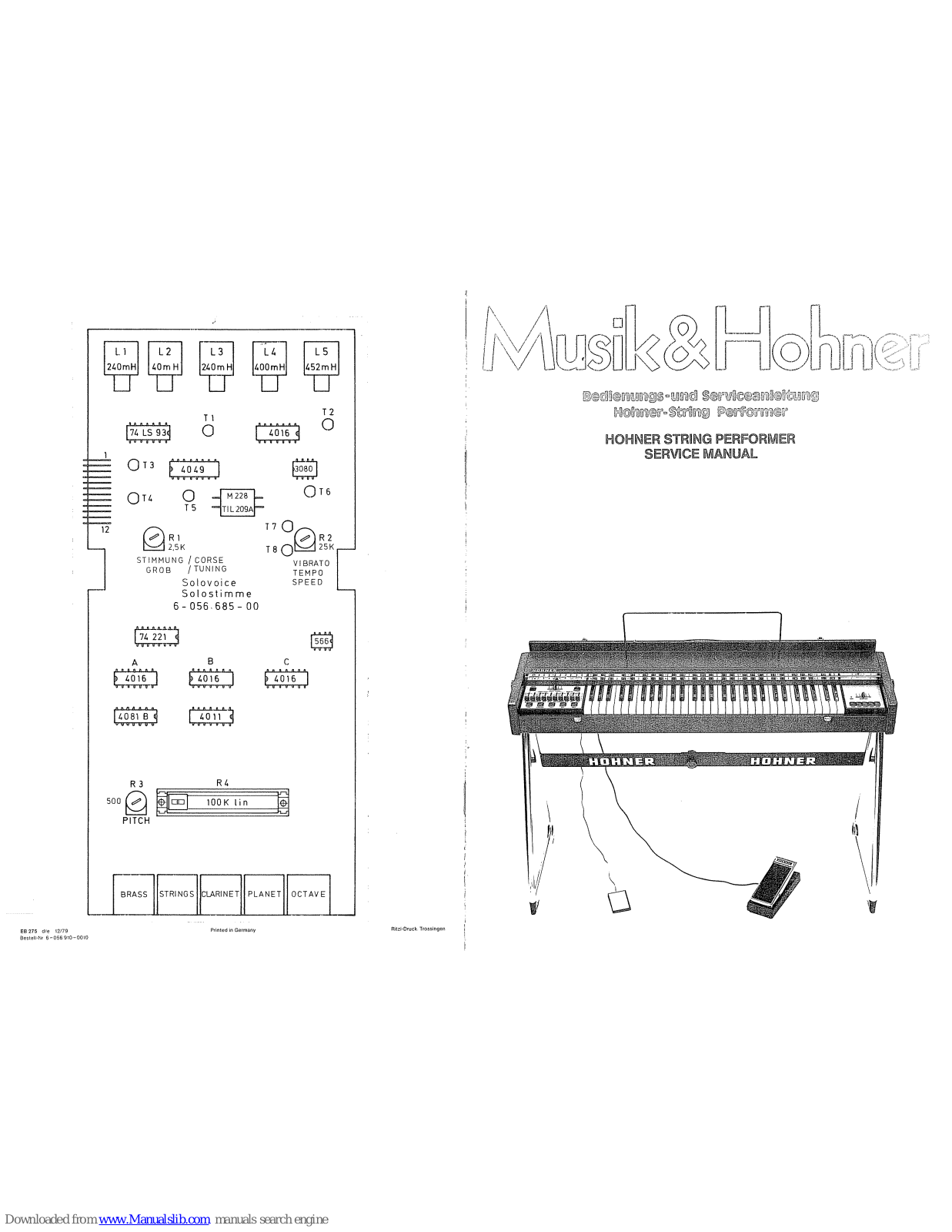 Hohner String Performer Service Manual