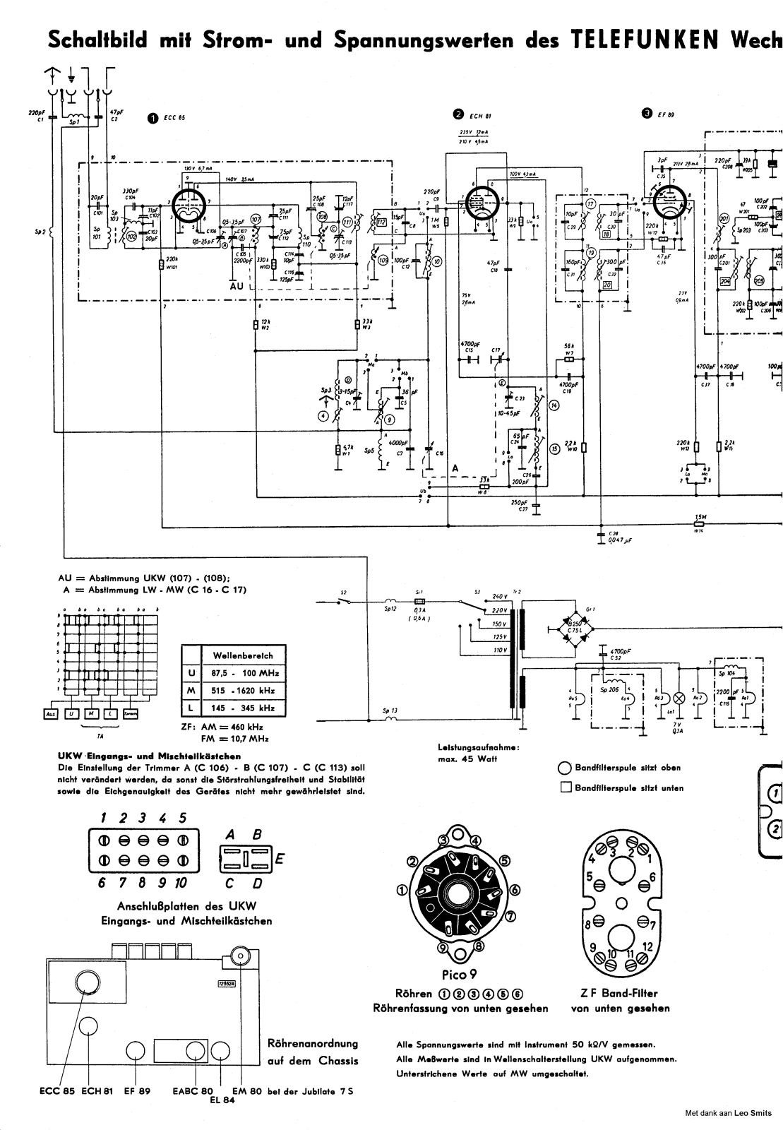 Telefunken Jubilate-7 Schematic