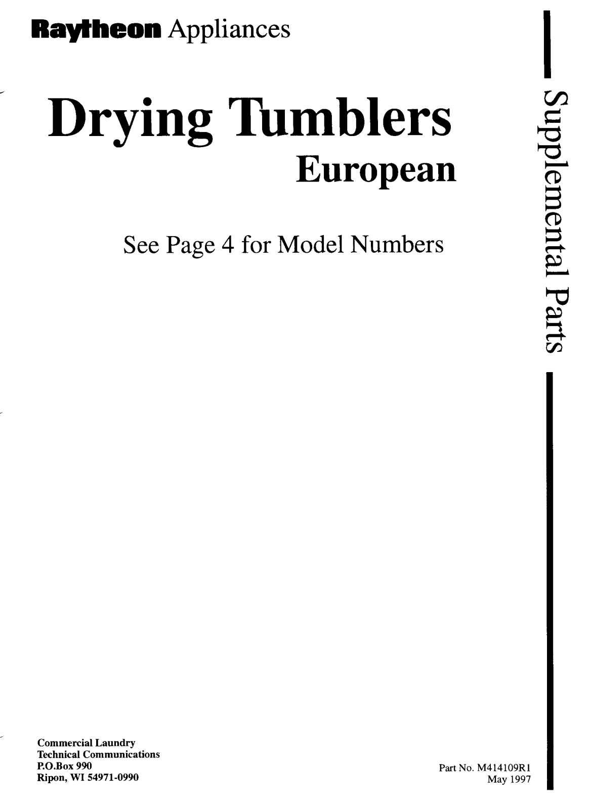 Speed Queen SCD32DG Tumbler-Dryer Parts Diagram