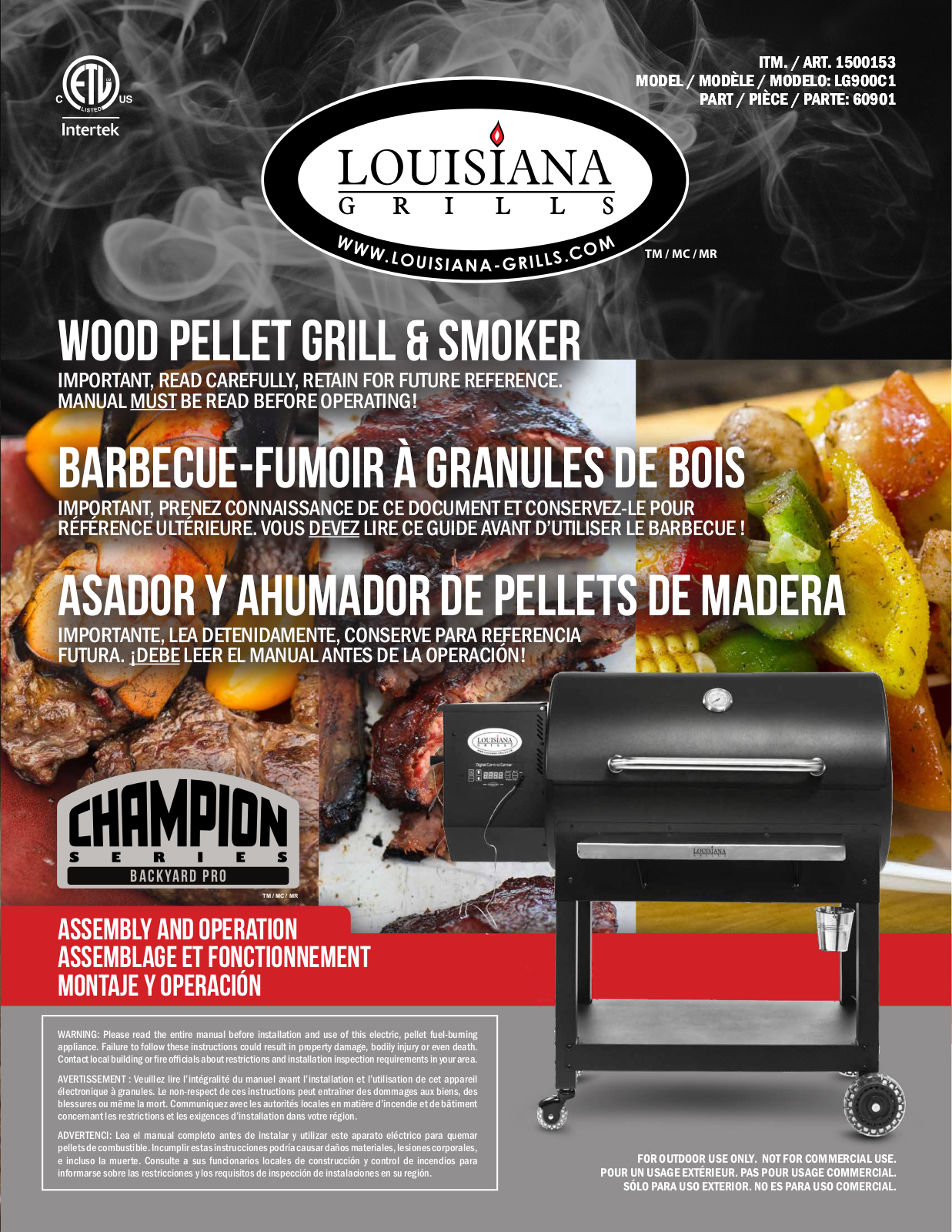 Louisiana Grills Lg900c1 Owner's Manual