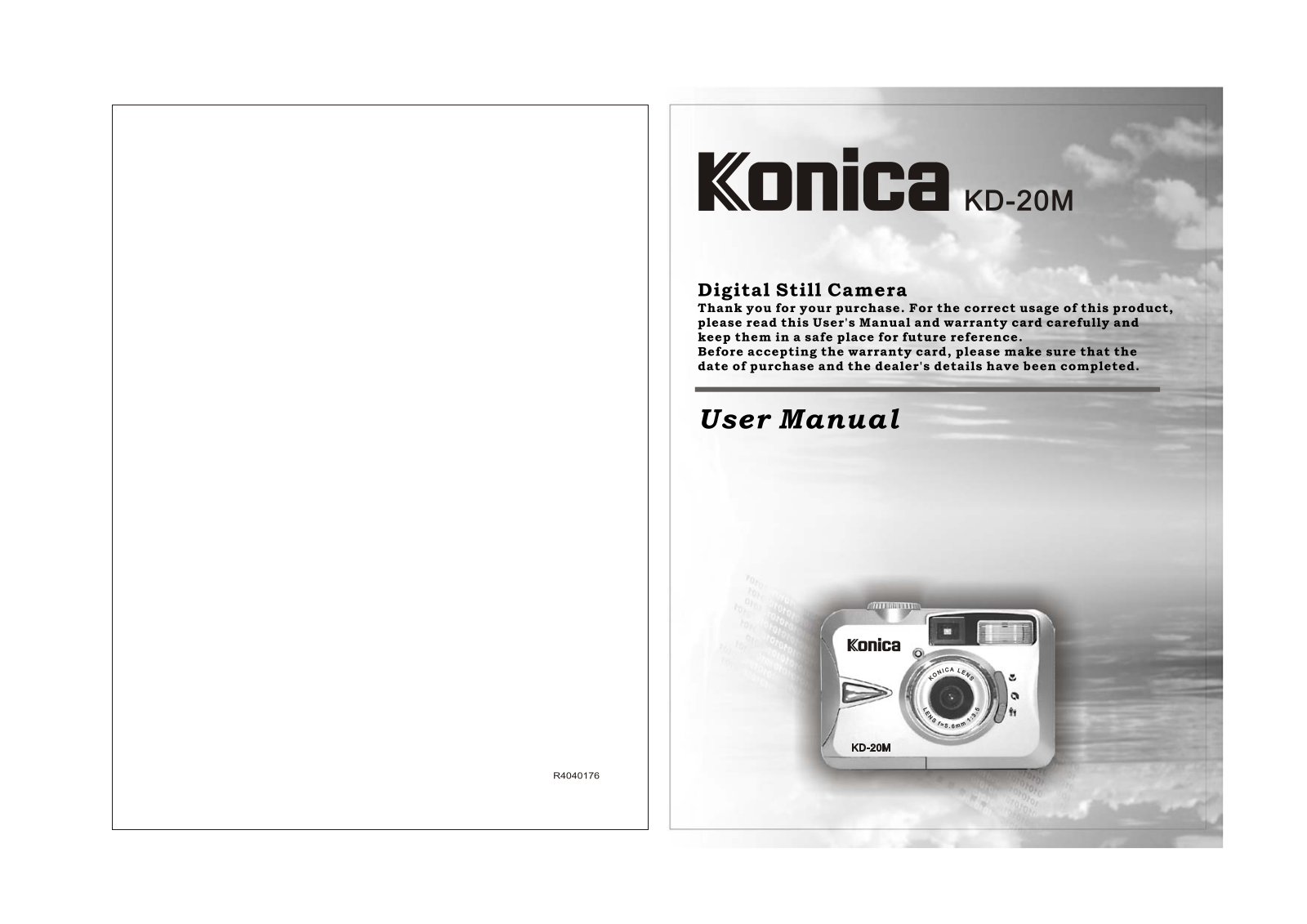 Minolta KD-20M Instruction Manual