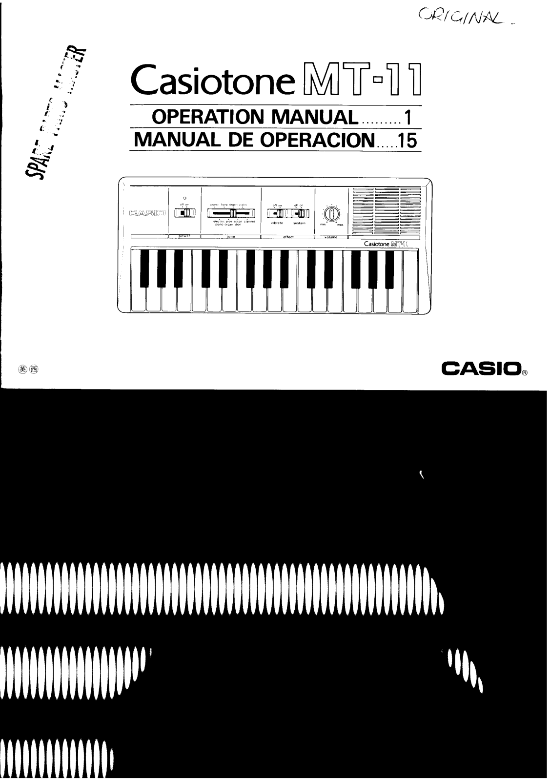 Casio MT-11 User Manual