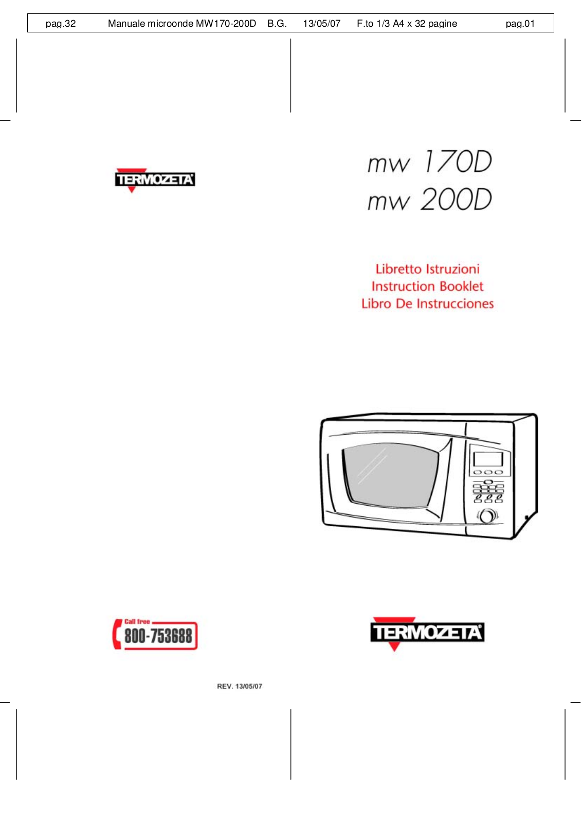 Termozeta MW 170D/200D MANUALE USO - ManualMachine.com