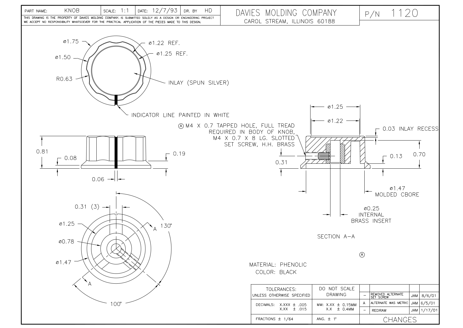 Davies Molding 1120 Reference Drawing