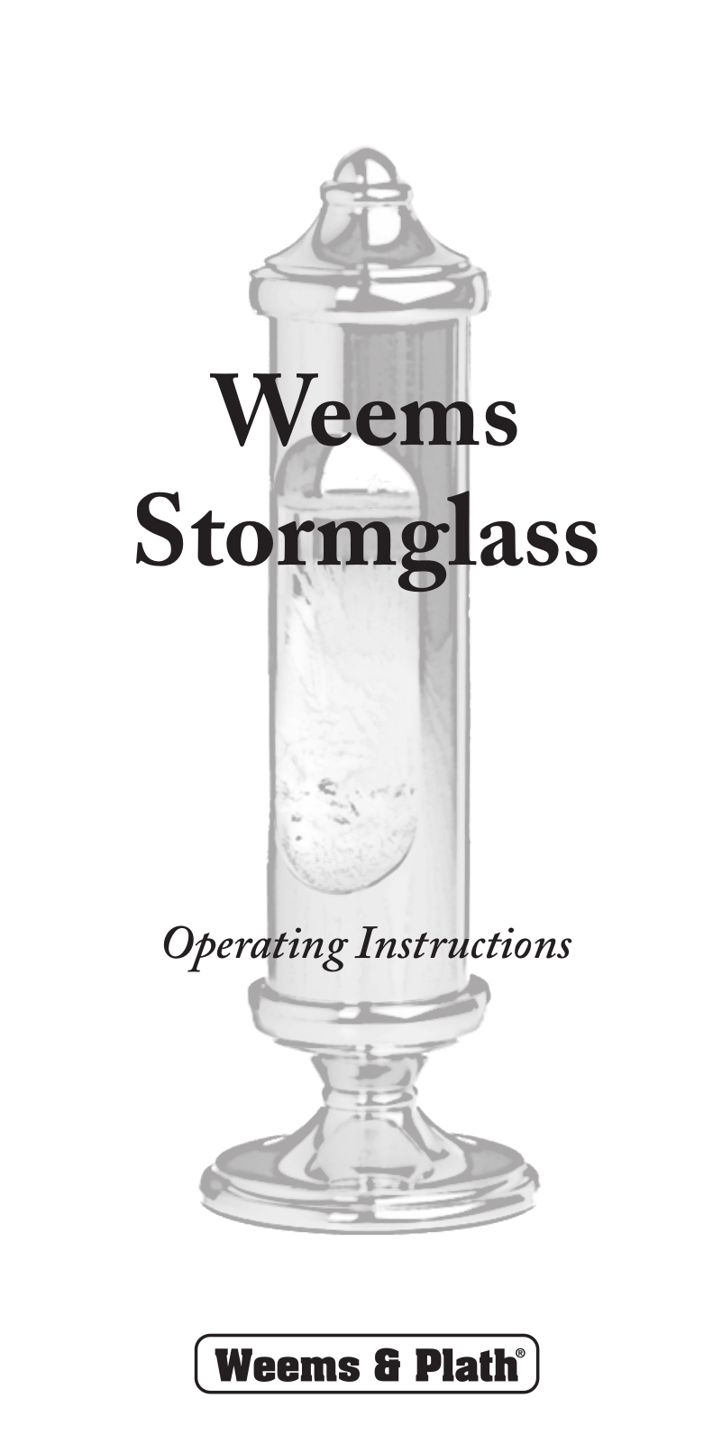 Weems and Plath Weems Chrome Stormglass with display User Manual