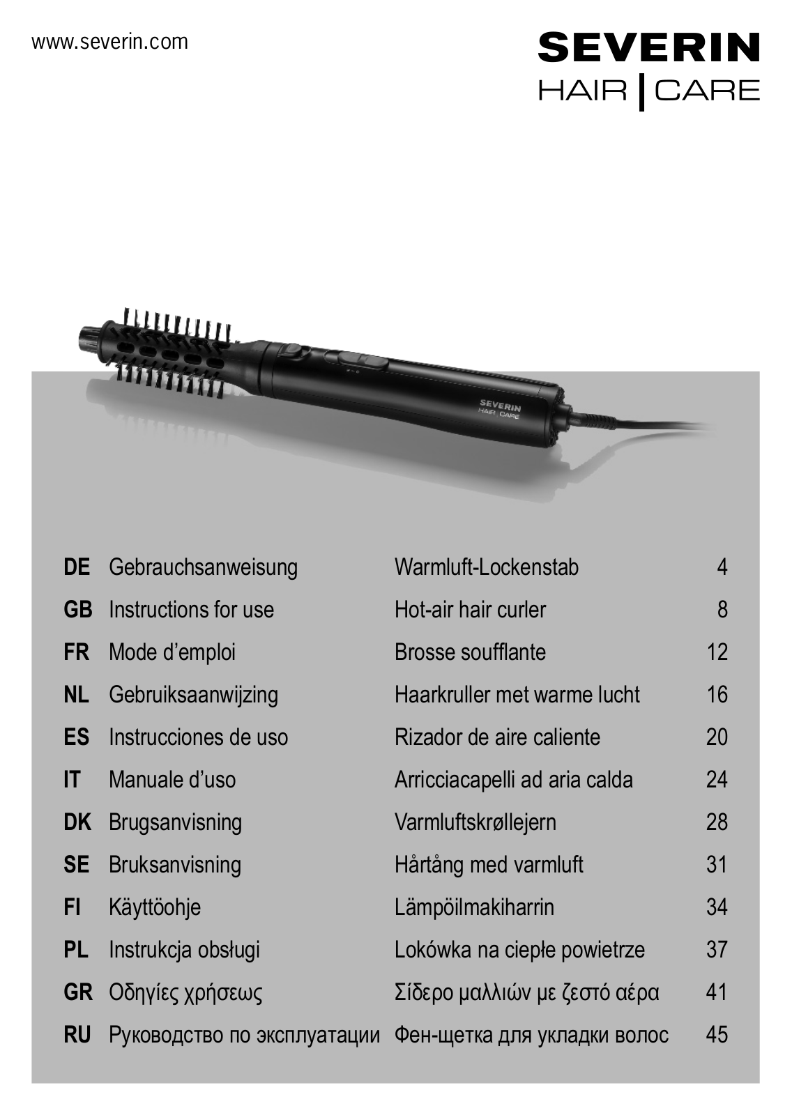 Severin WL 0809 User Manual