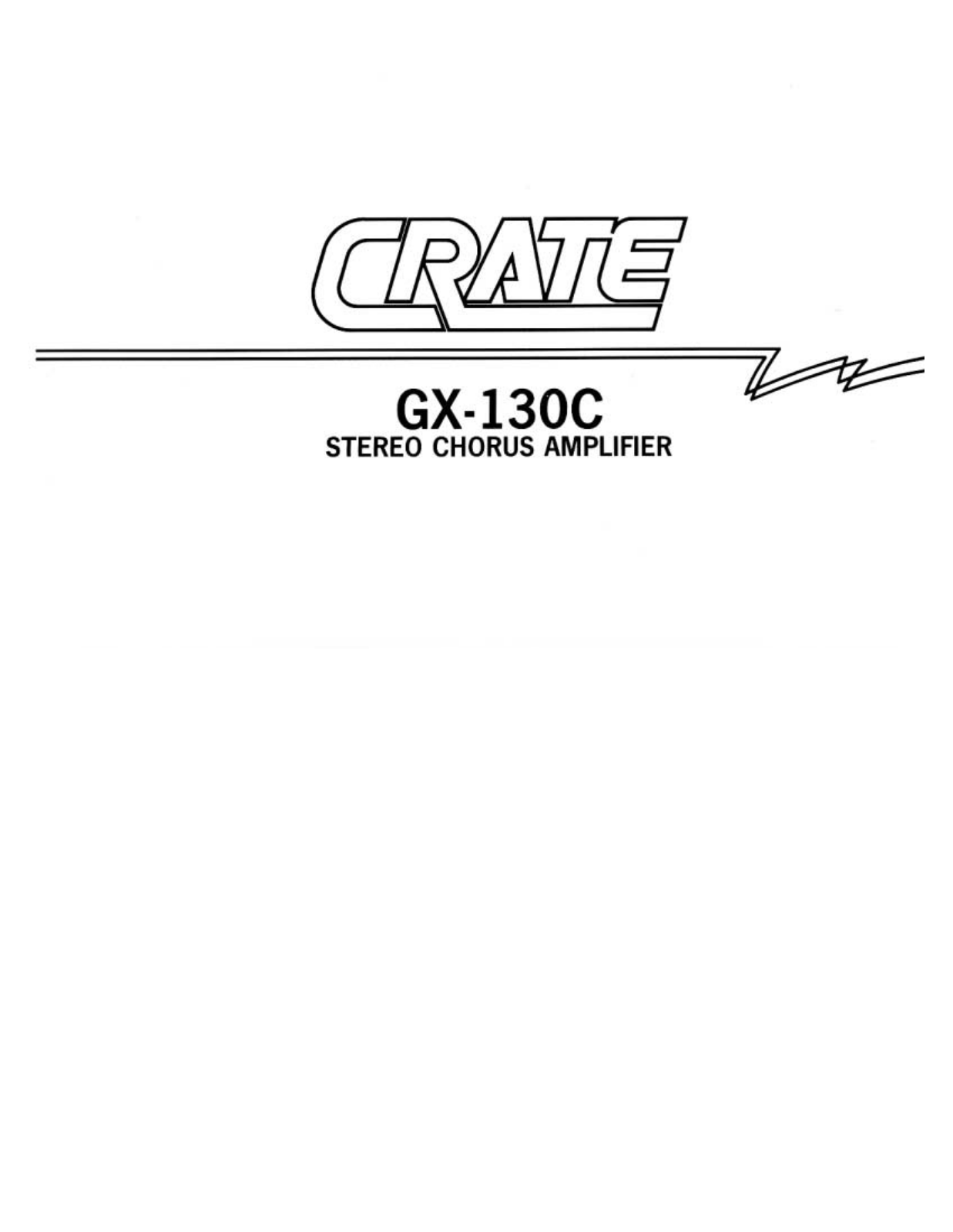 Crate Amplifiers GX-130C User Manual