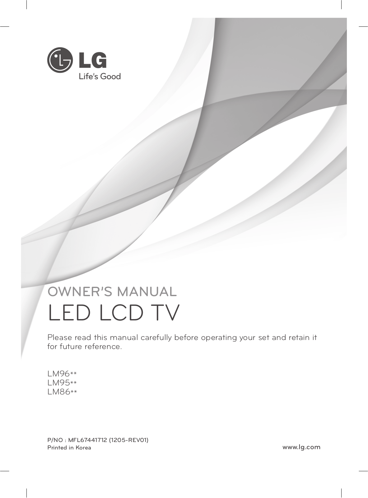 Lg 42LM860V User Manual