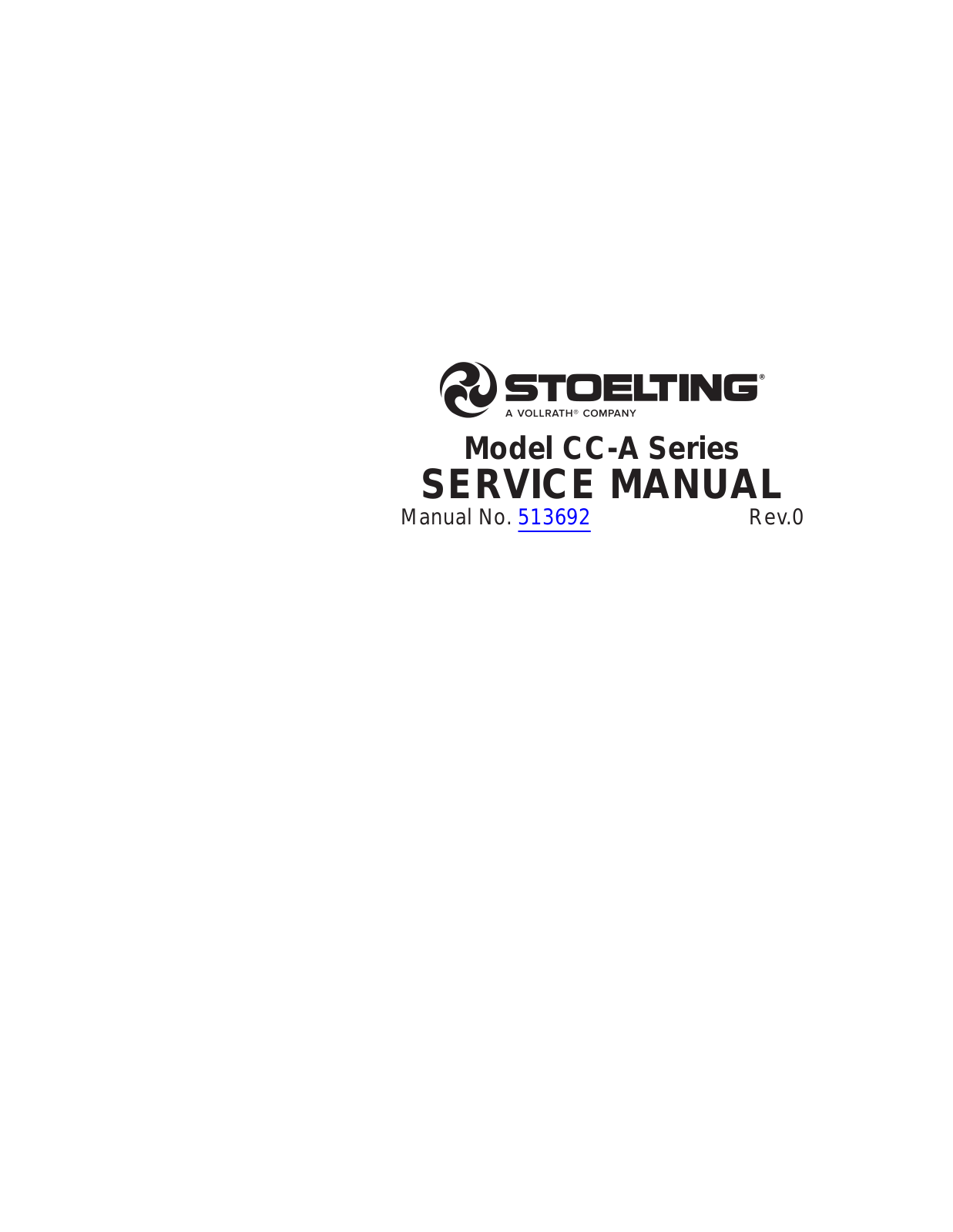 Stoelting CC303A Operators Manual