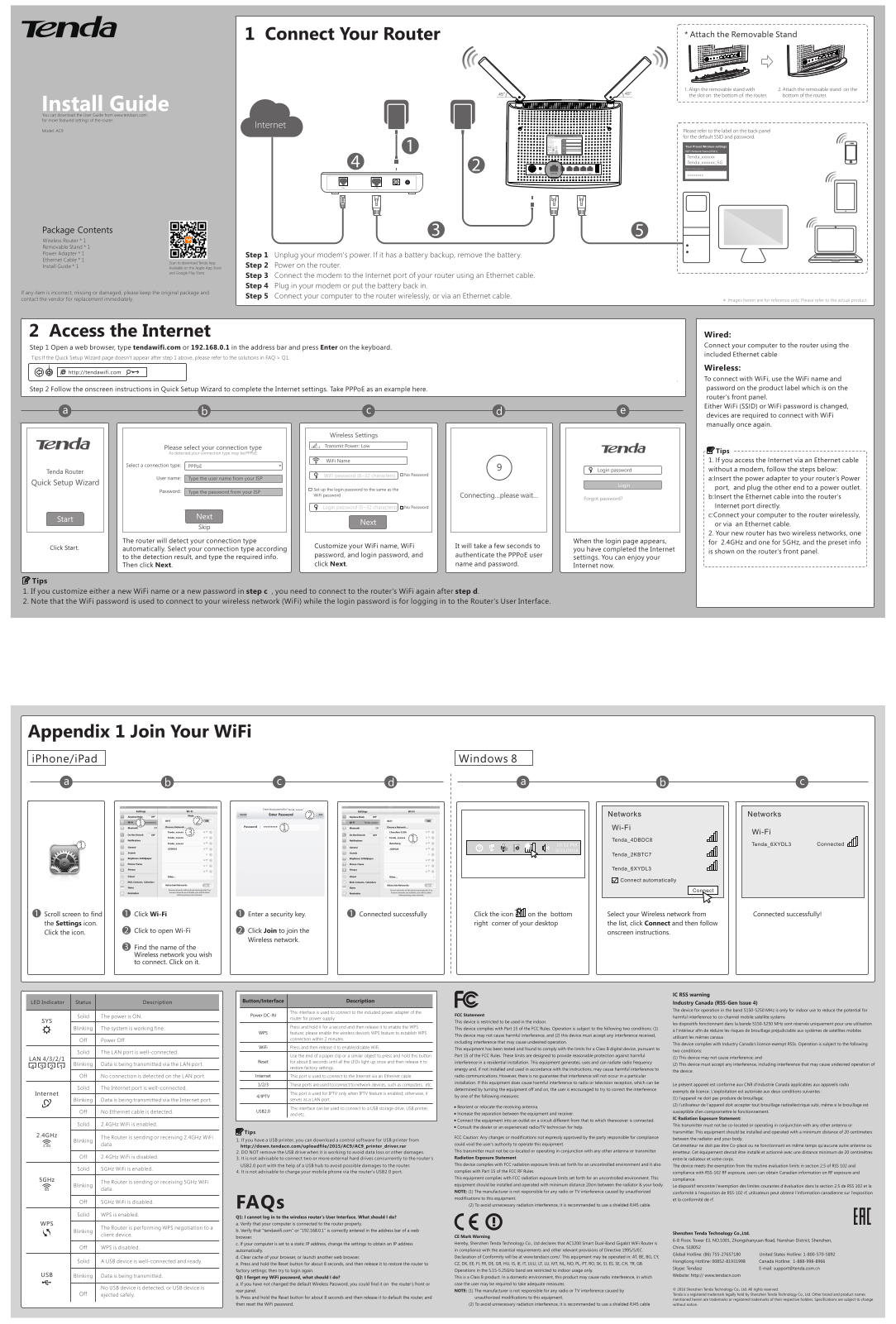 TENDA TECHNOLOGY AC9 User Manual