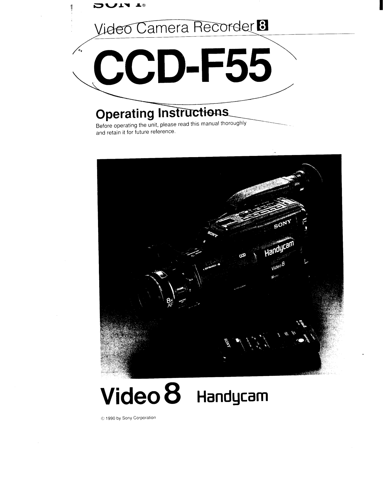 Sony CCD-F55 Operating Instruction