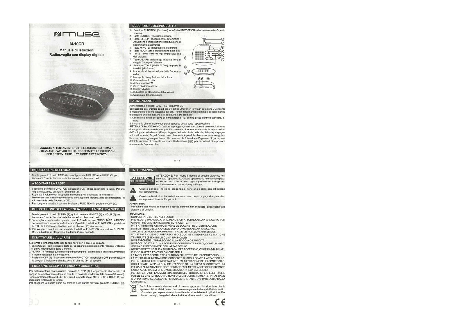 Muse M-10CR User Manual