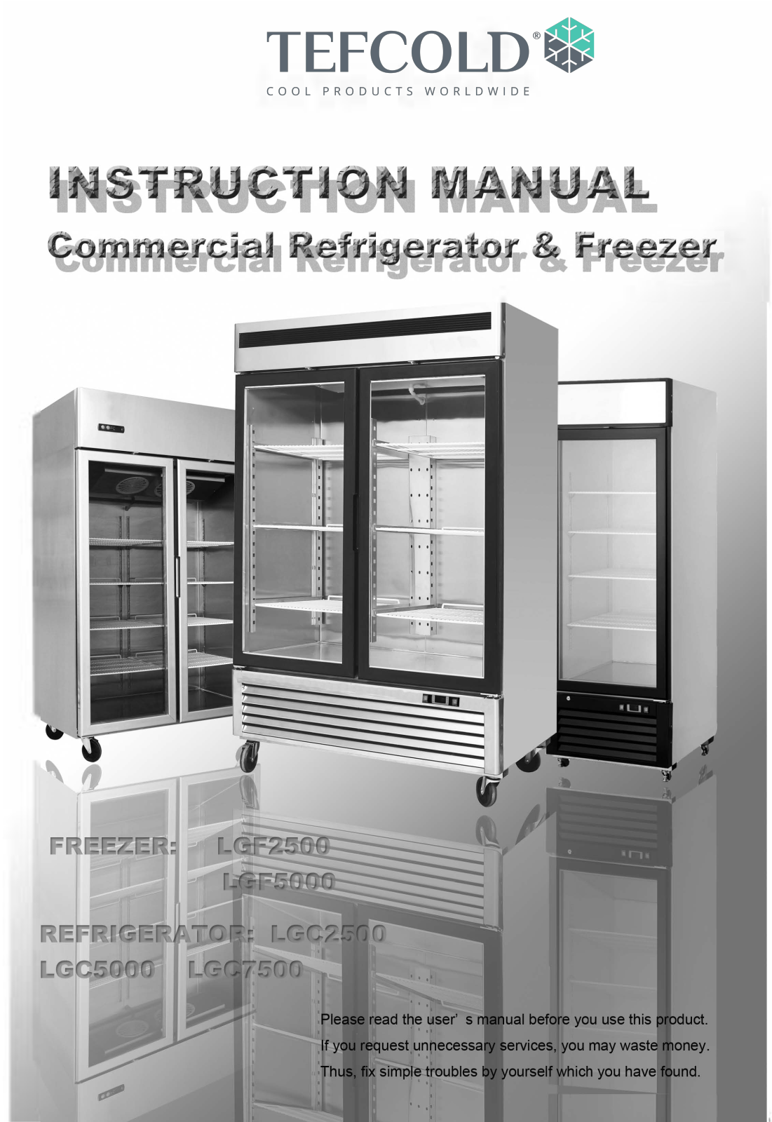 Tefcold LGF2500, LGC5000, LGC2500, LGF5000, LGC7500 User Manual - ManualMachine.com
