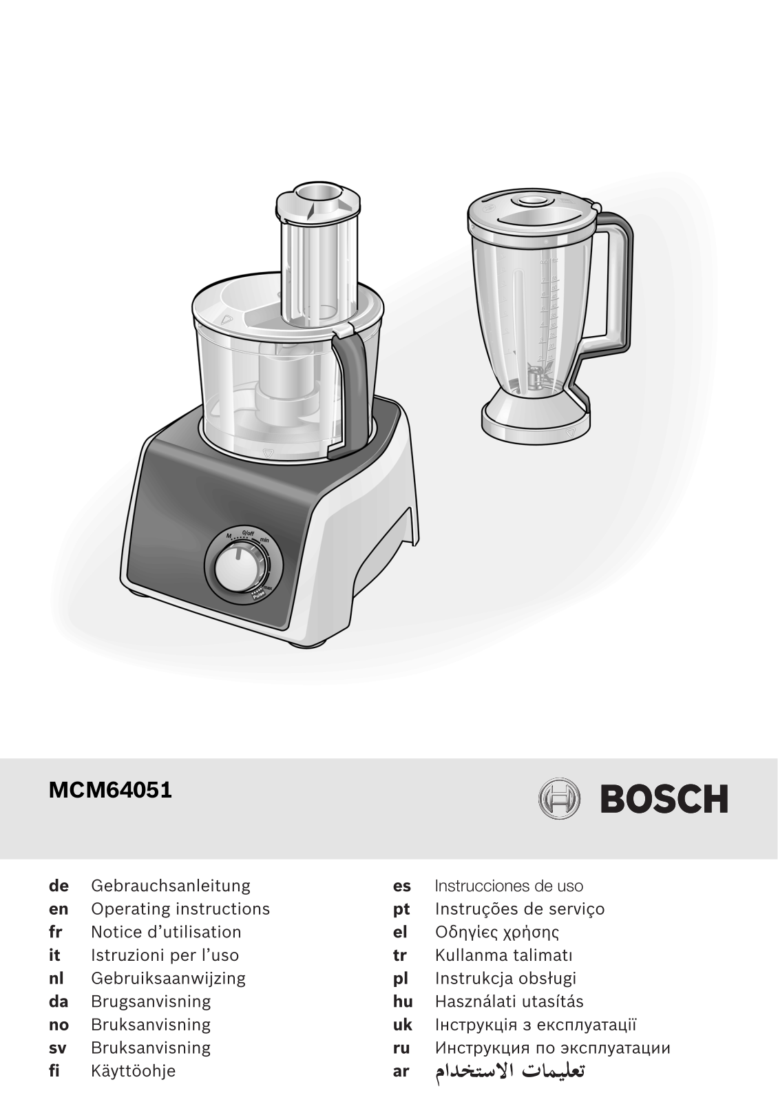 Bosch MCM 64051 User manual