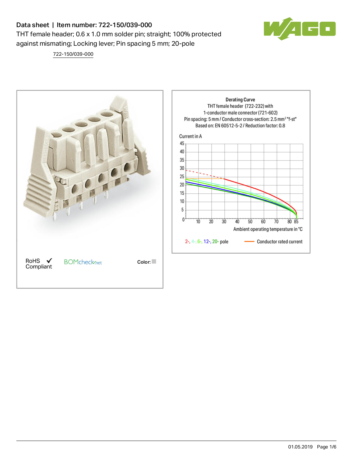 Wago 722-150/039-000 Data Sheet