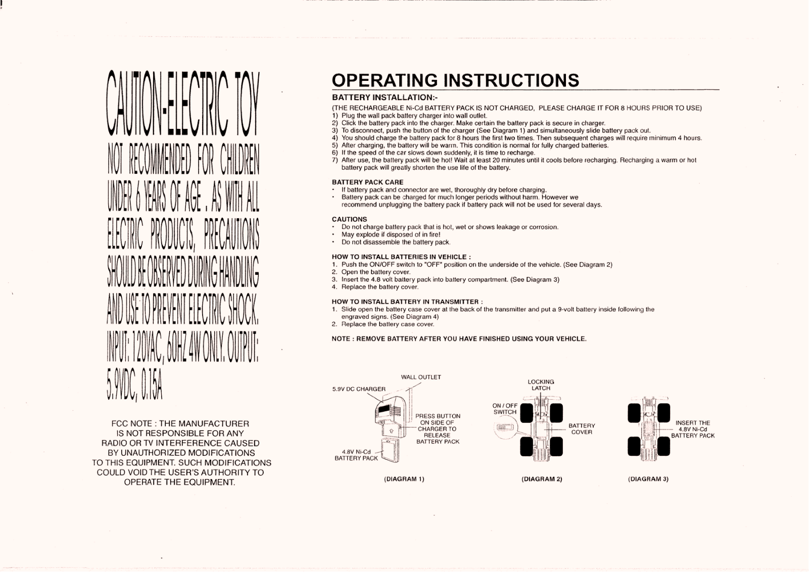 Scientific Toys E897 Users Manual