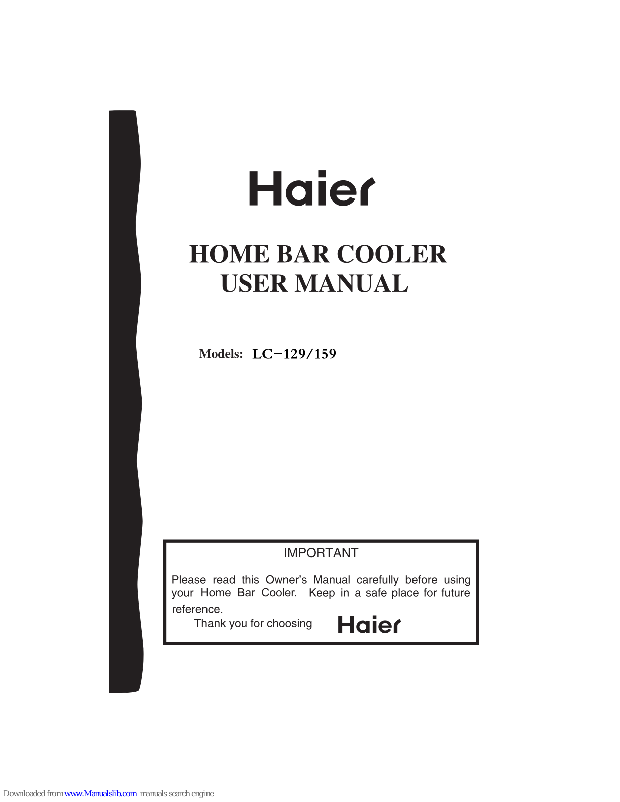 Haier LC-159, LC-129 User Manual