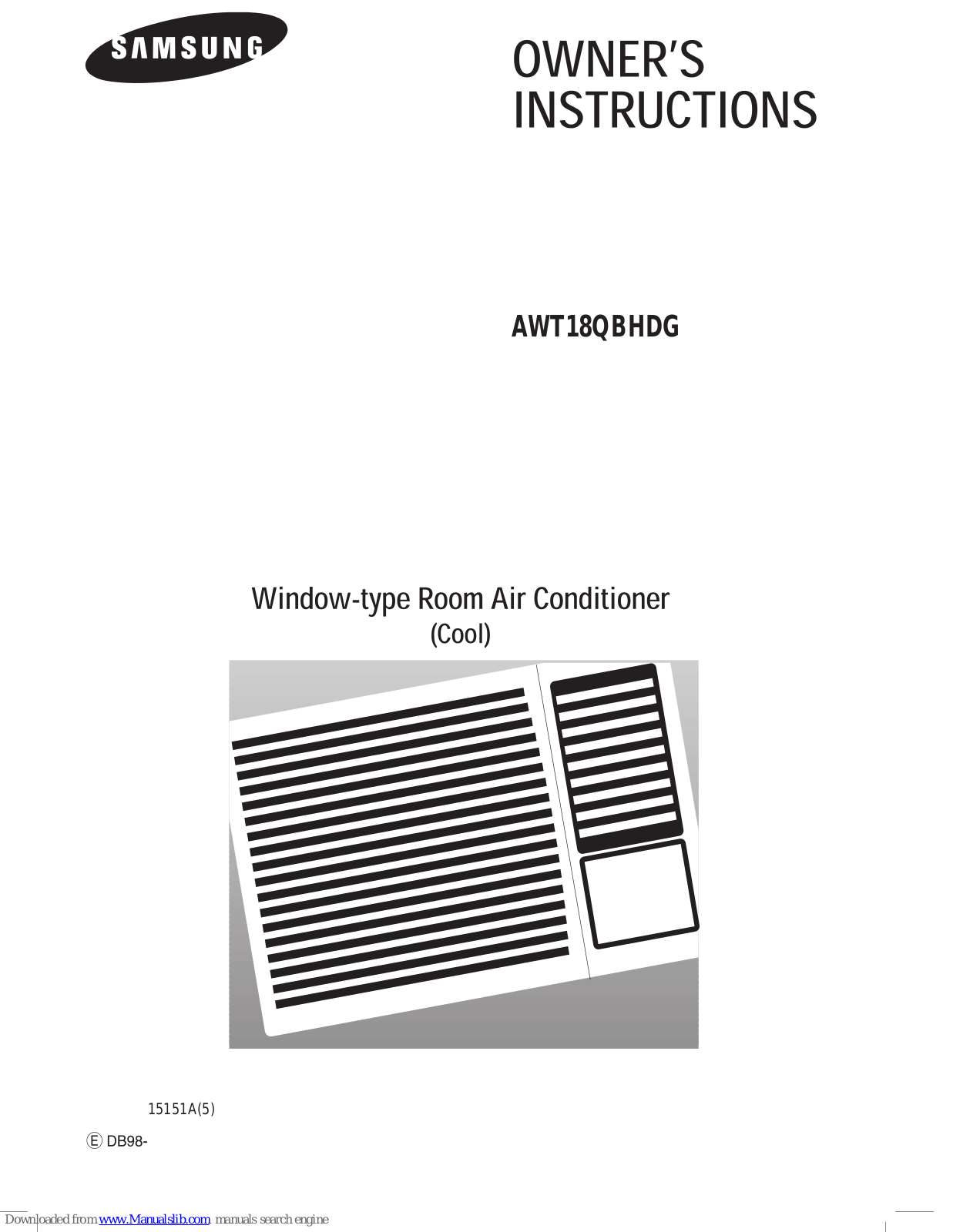 Samsung AW24XSHEBD, AW24QBHEB, AWT18QBHDG Owner's Instructions Manual