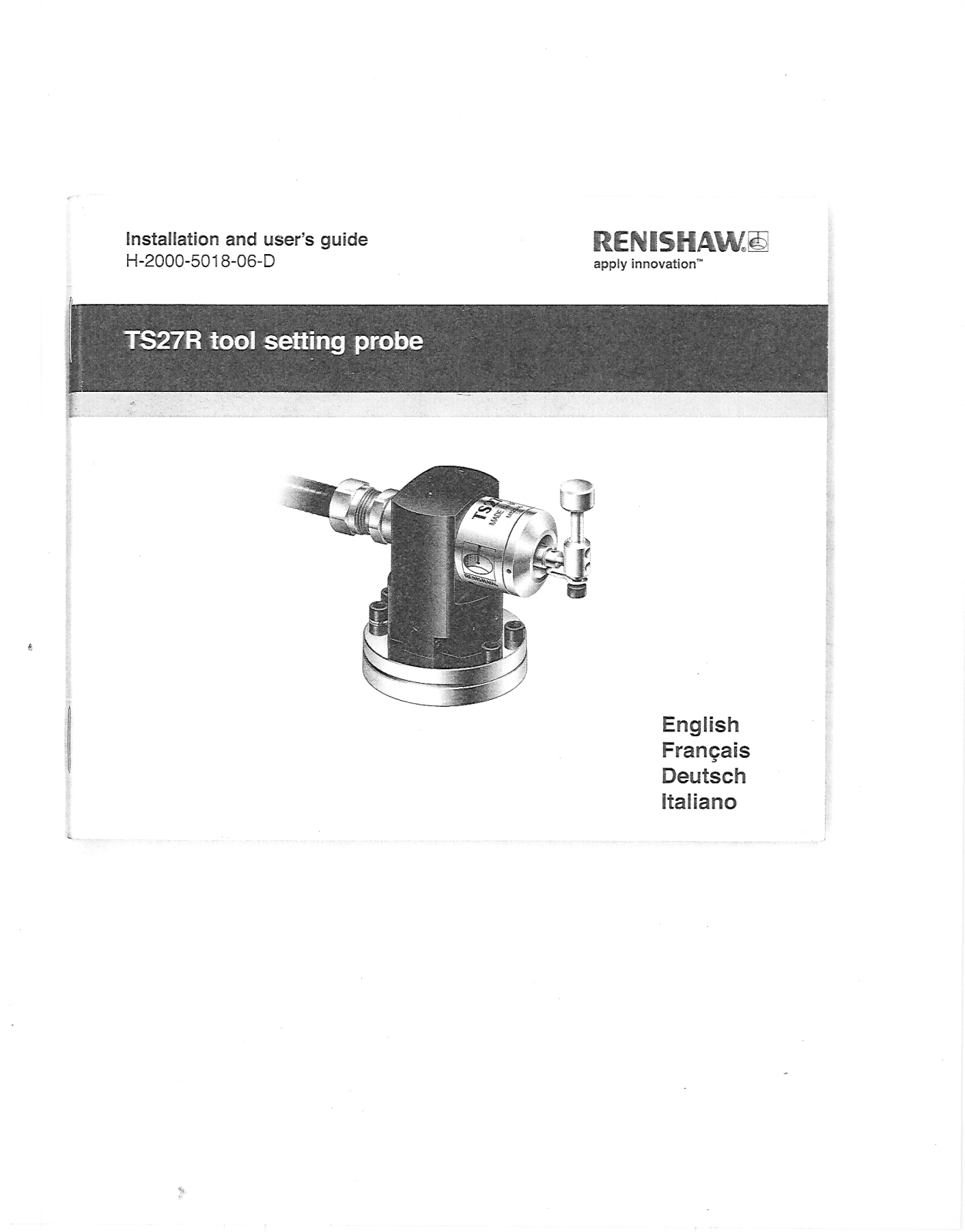 renishaw TS27R User Guide - ManualMachine.com