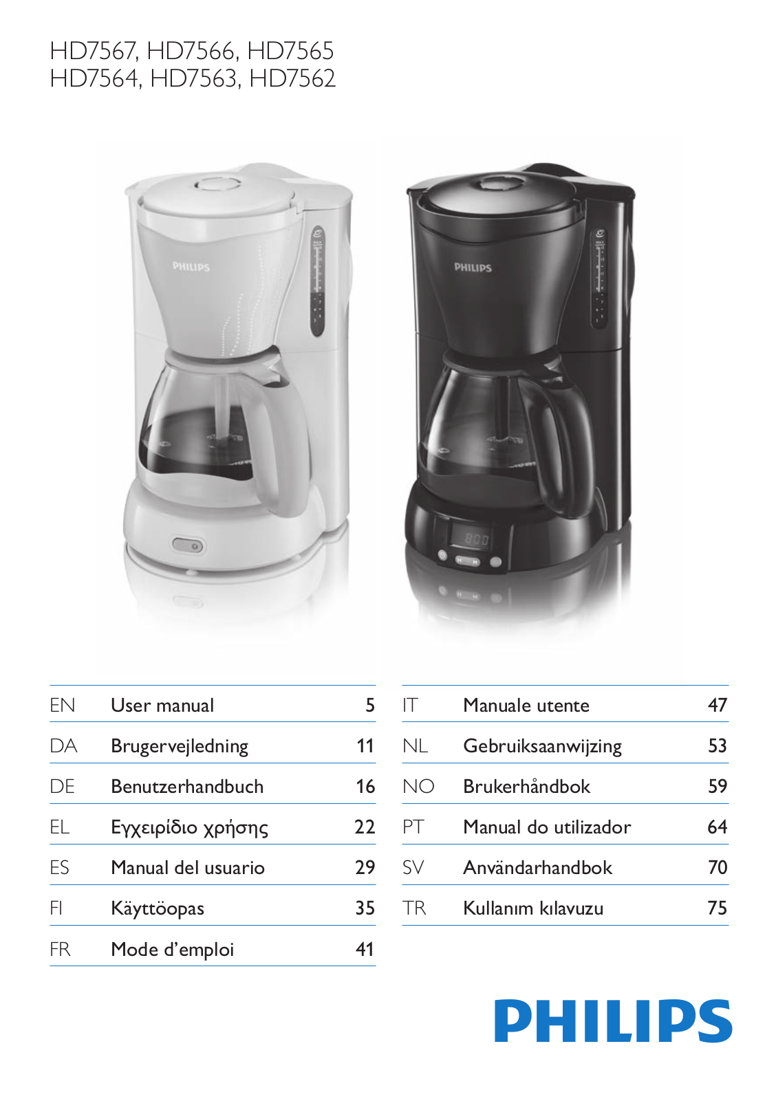 PHILIPS HD7566 User Manual