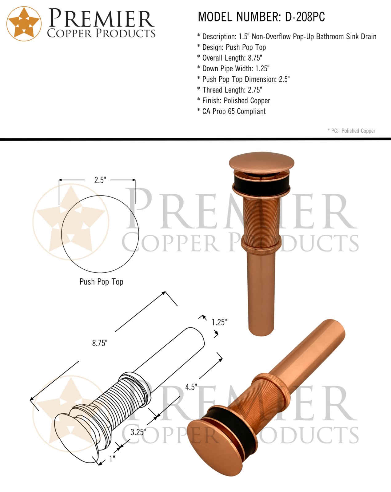 Premier Copper Products IER10048 Specifications - ManualMachine.com