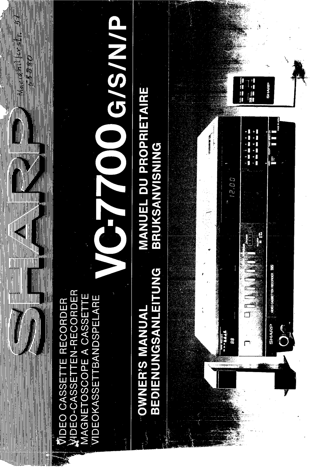 SHARP VC-7700G User Manual