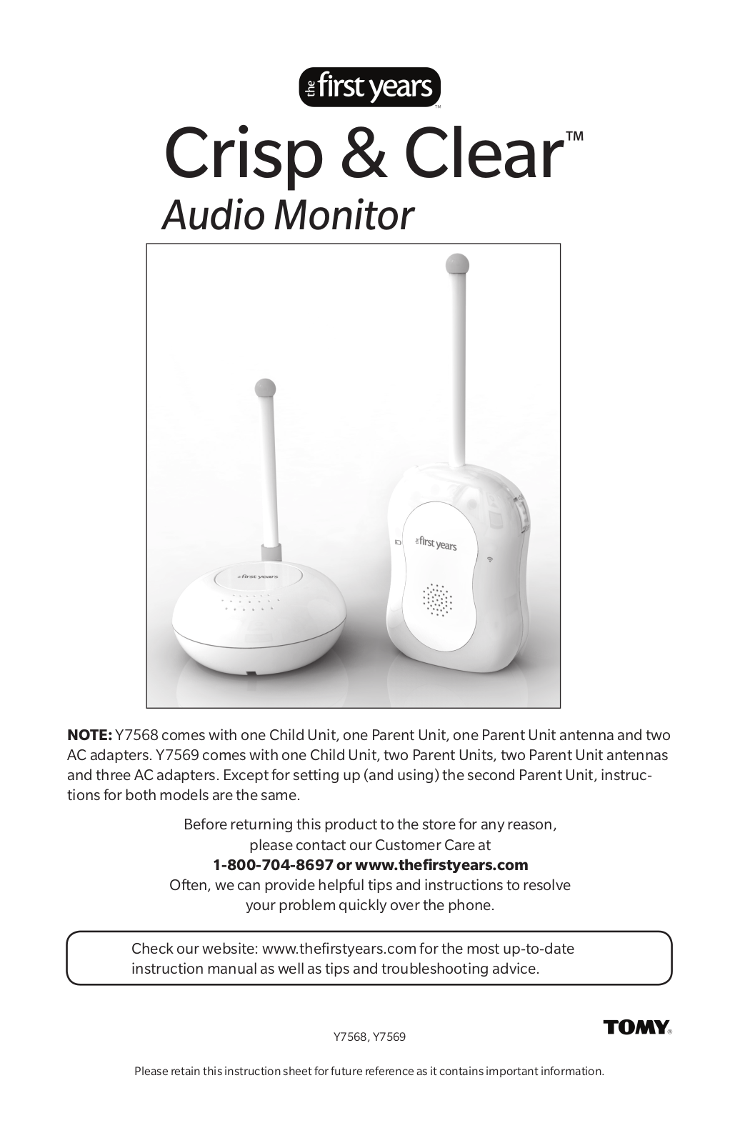 Tomy TFY7569C, TFY7569P User Manual