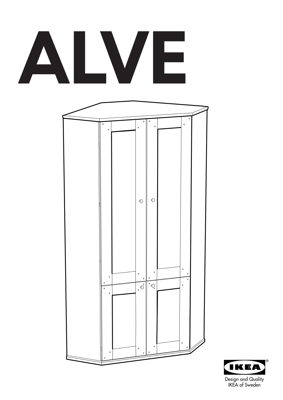 IKEA ALVE CORNER WORKSTATN Assembly Instruction