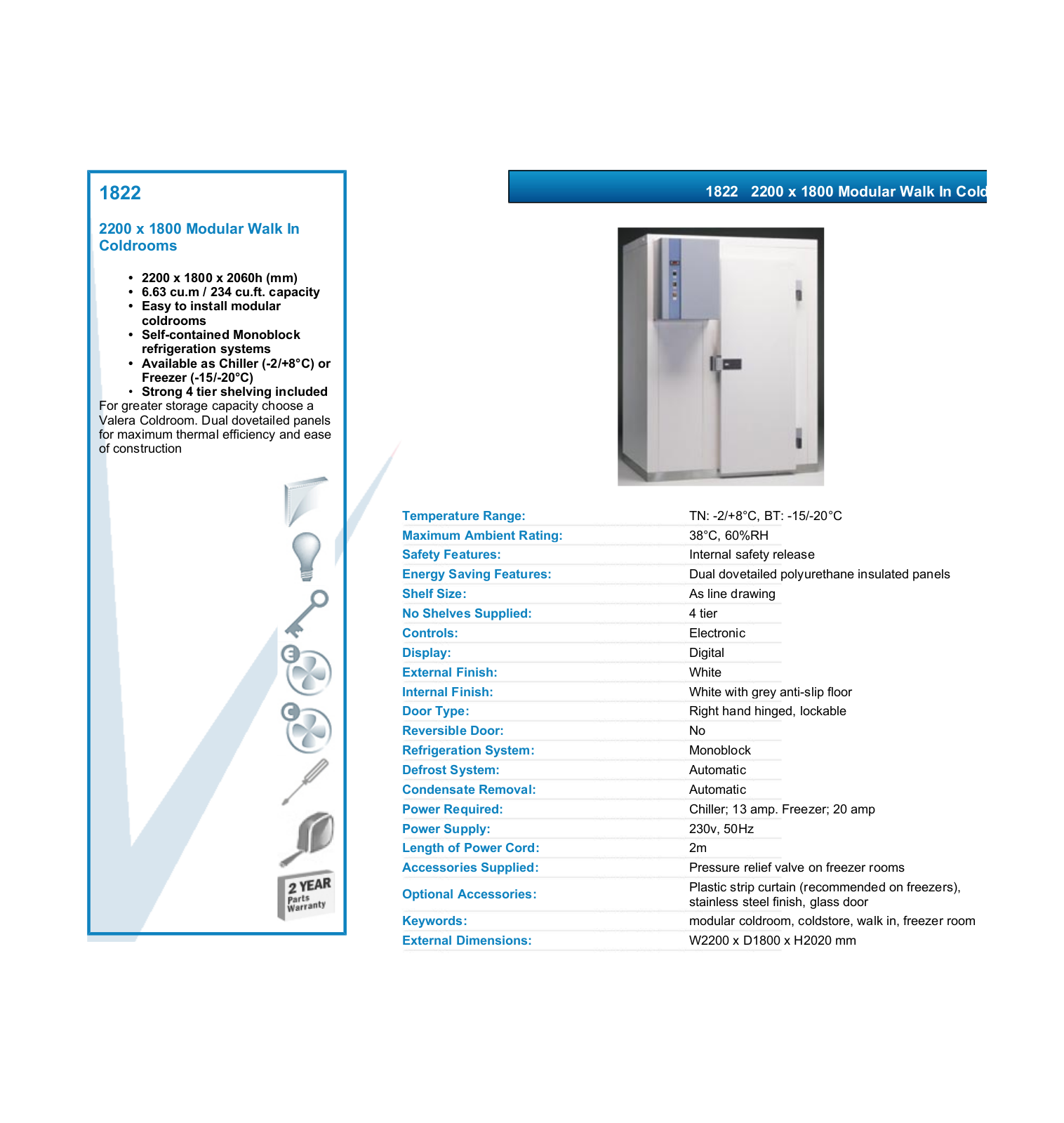 Valera 1822 DATASHEET