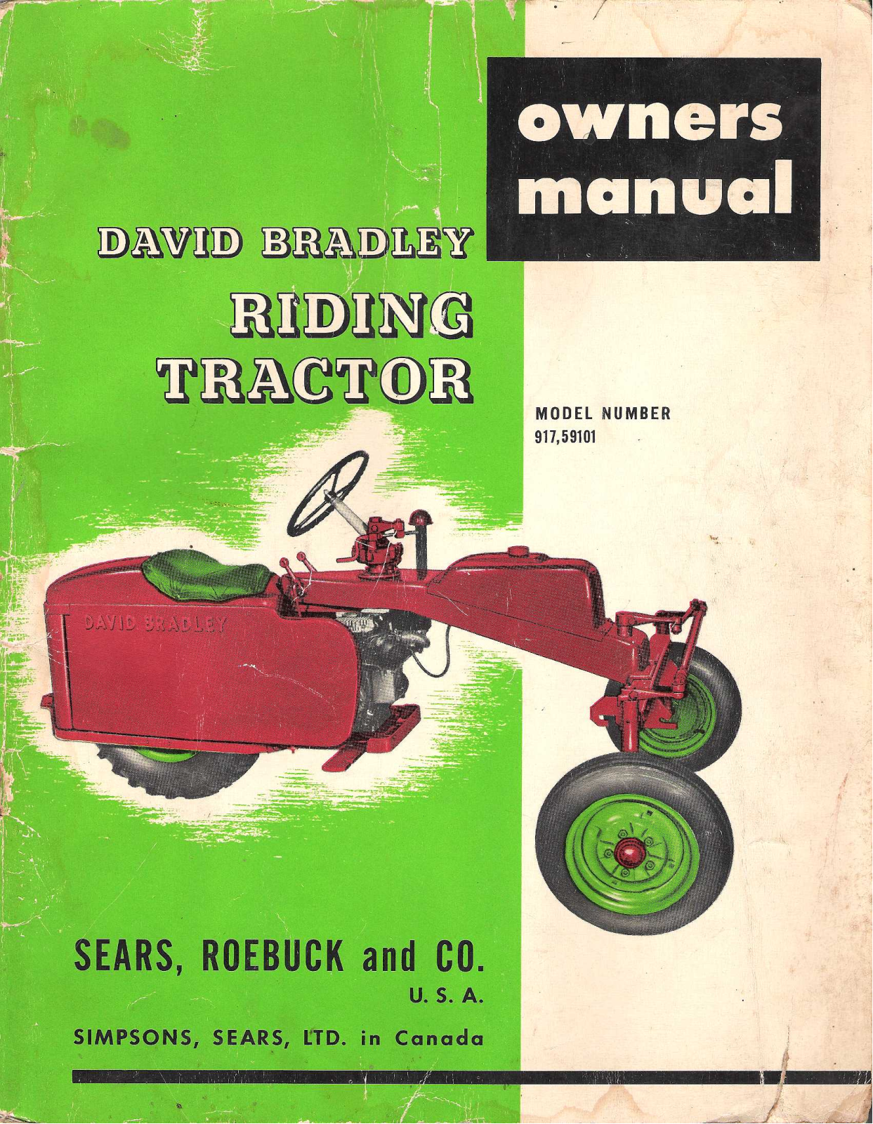 David Bradley 917.59101 Owner's Manual