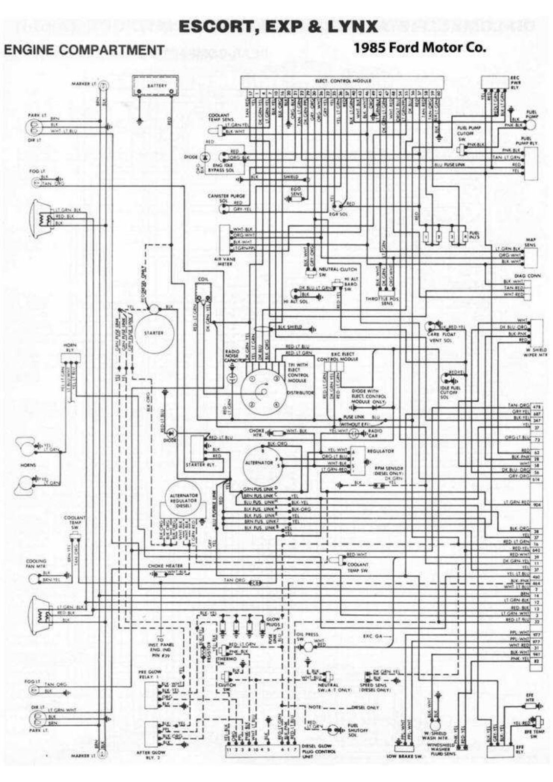 FORD Escort 1-48 Diagram