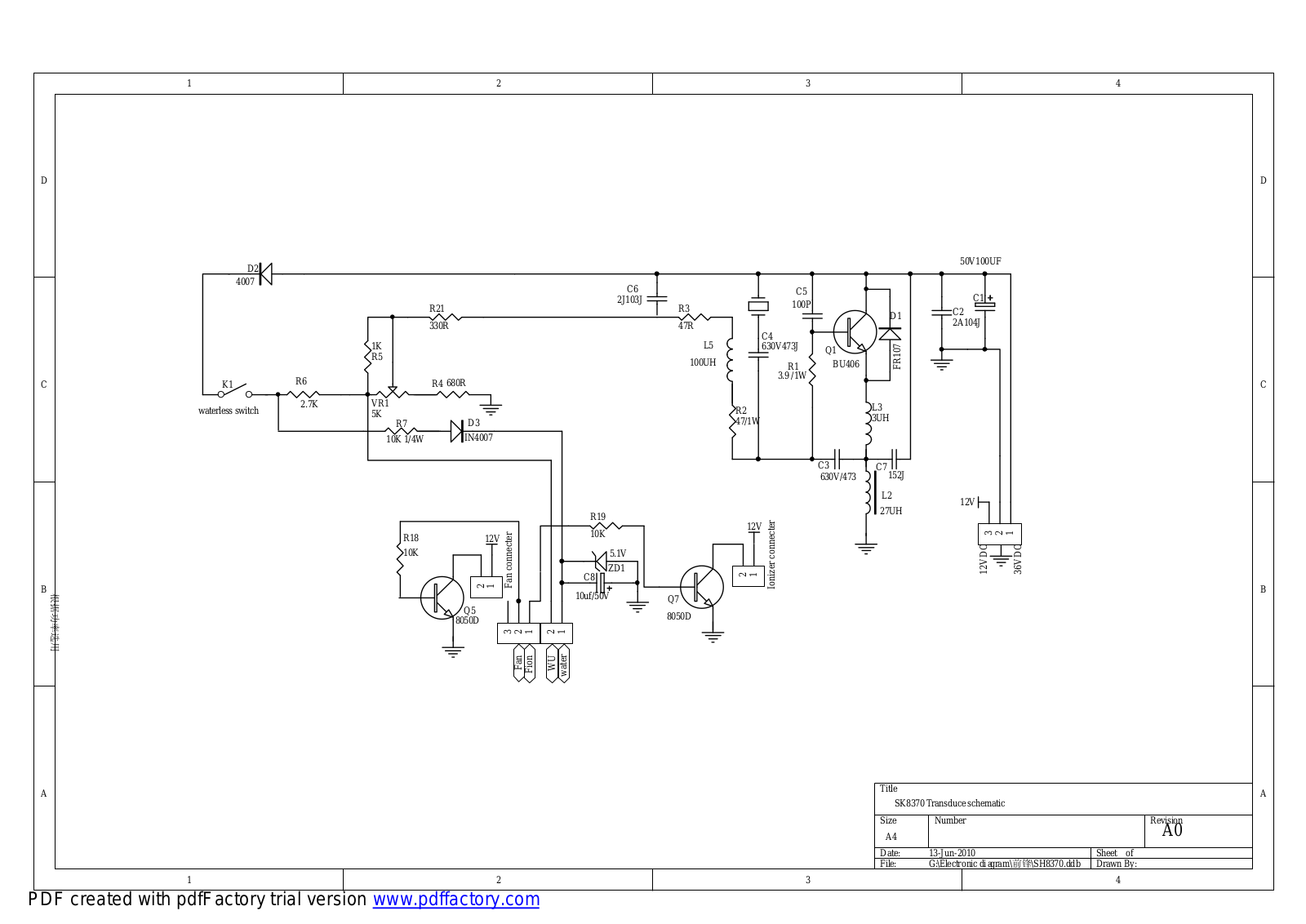 Vitek SK8370 Schematic