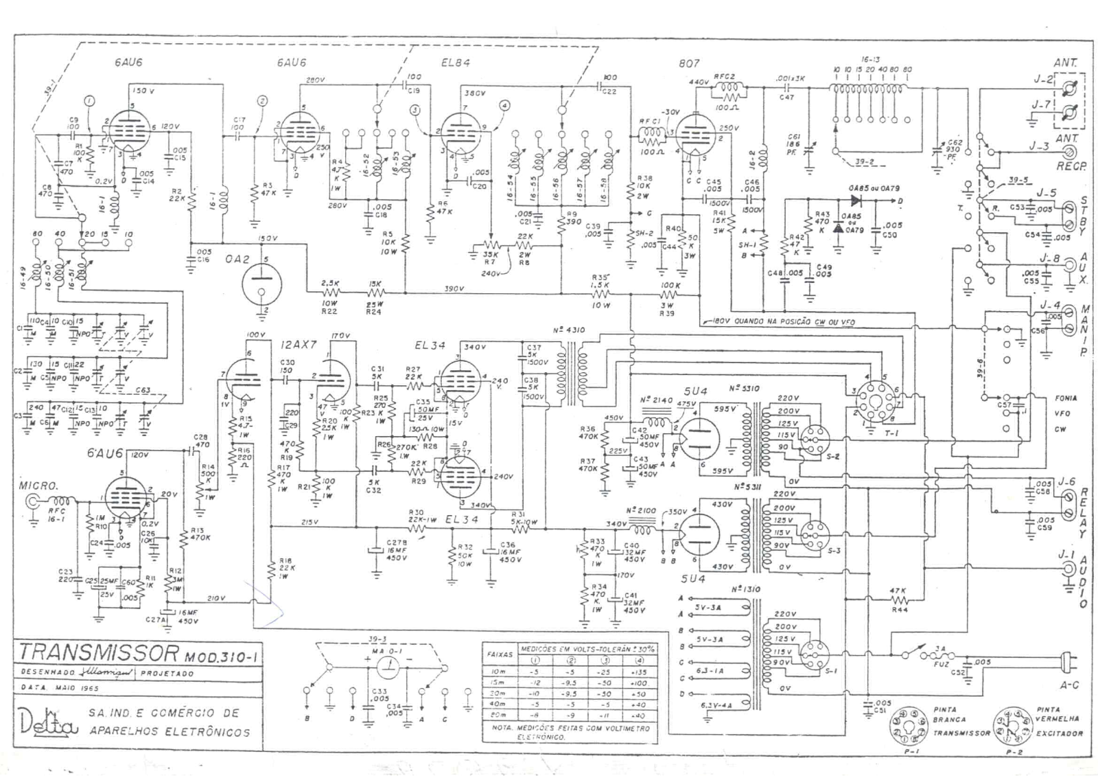 Delta 310-1 Cirquit Diagram