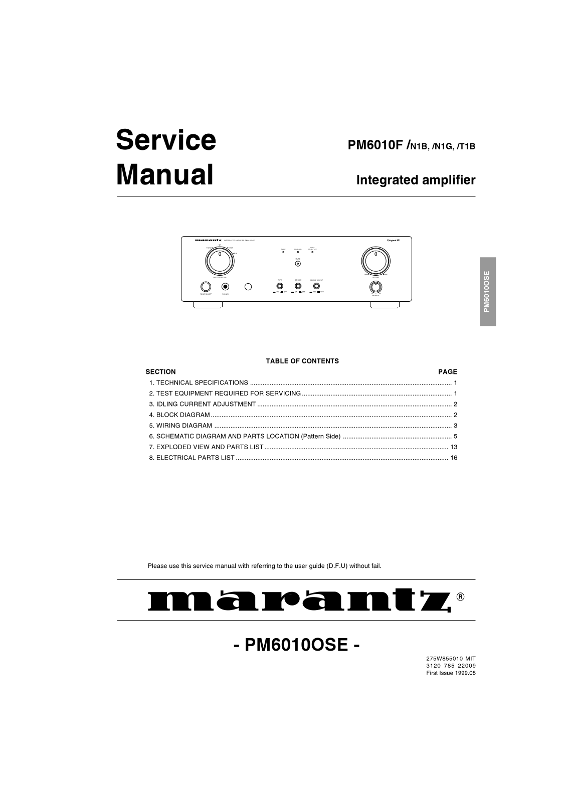 Marantz pm6010 Schematic