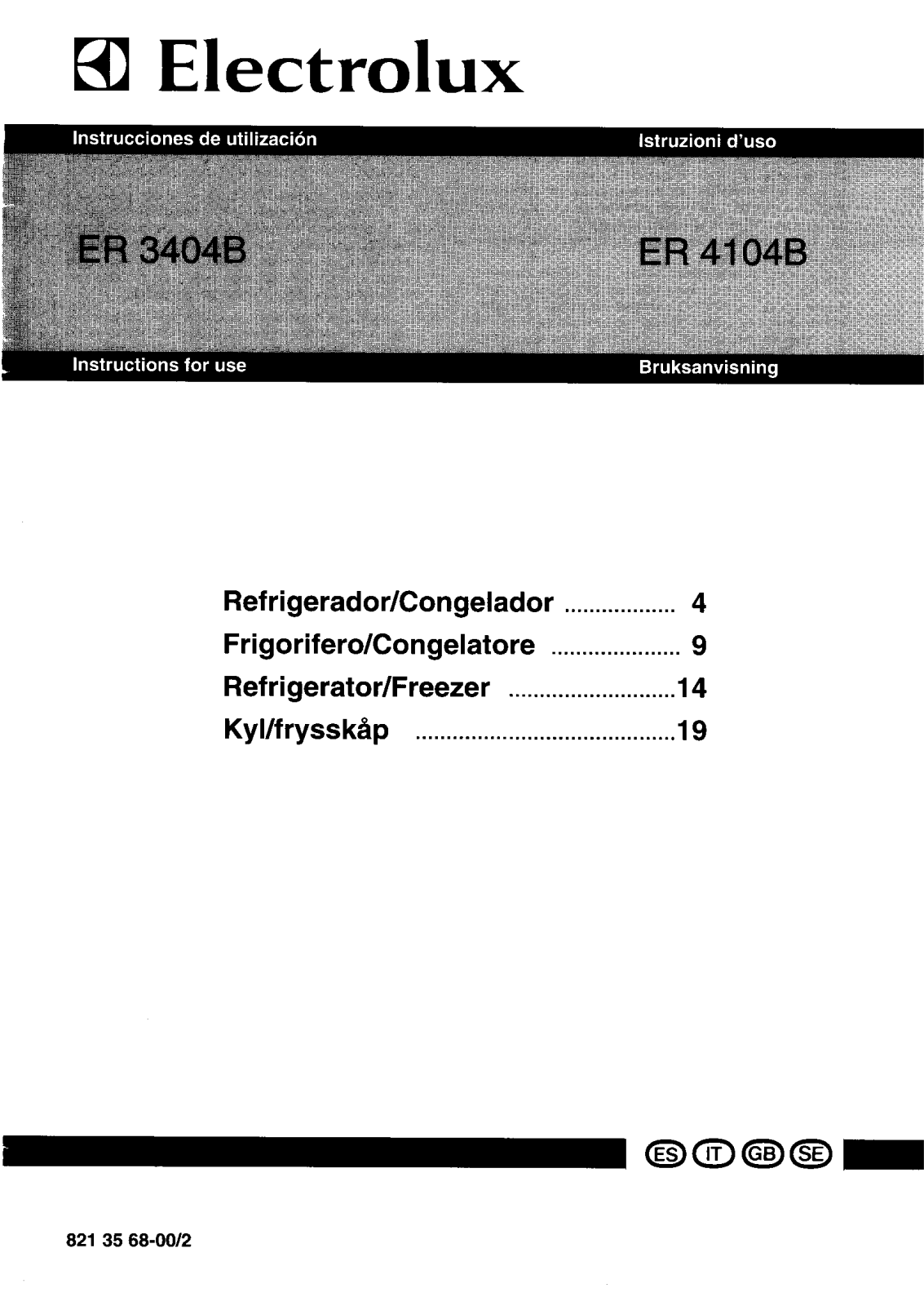 Electrolux ER3404B, ER4104B User Manual
