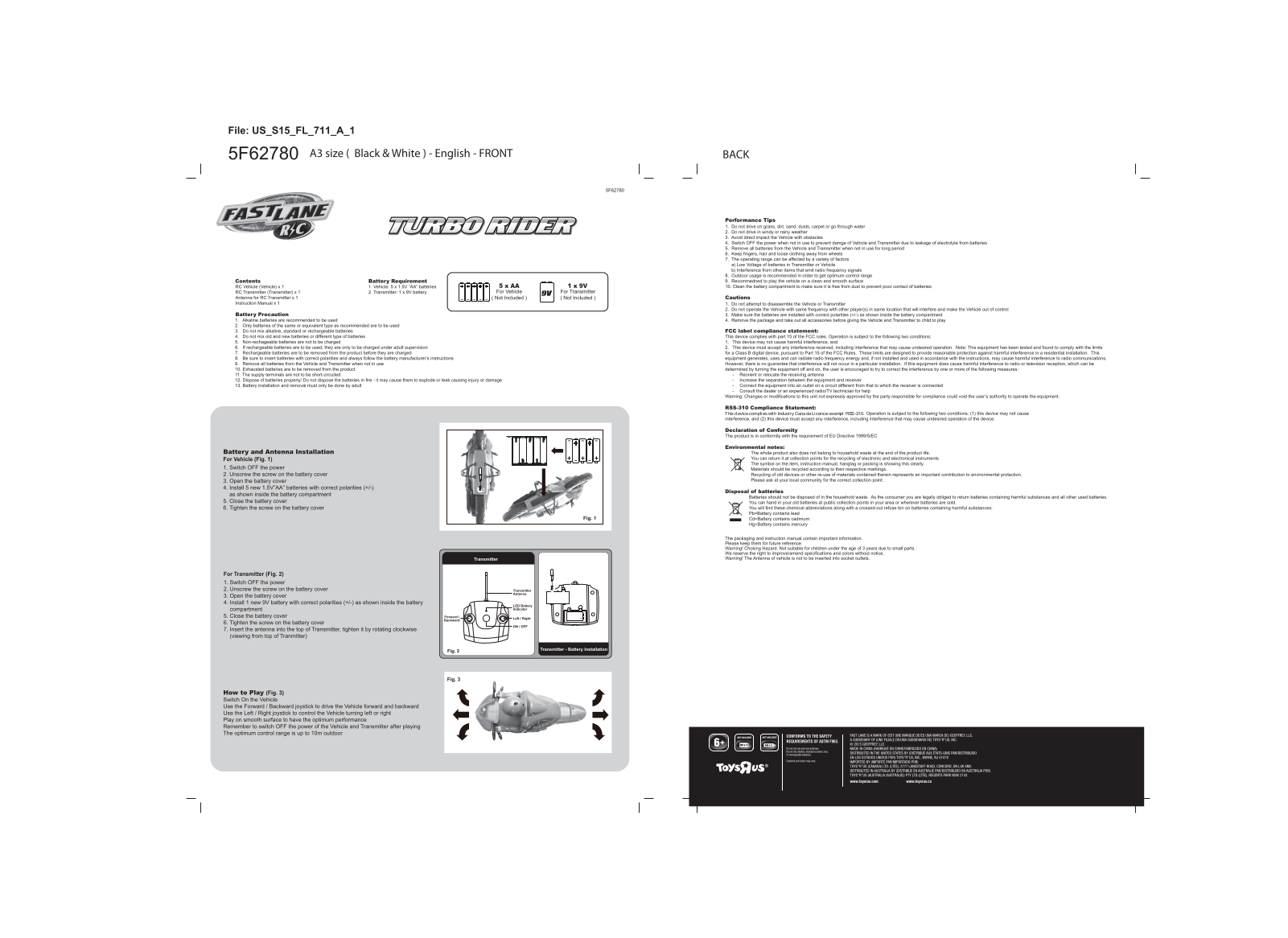 KIDZTECH TOYS 62780 49MTX, 62780 27MTX, 62780 49MRX User Manual