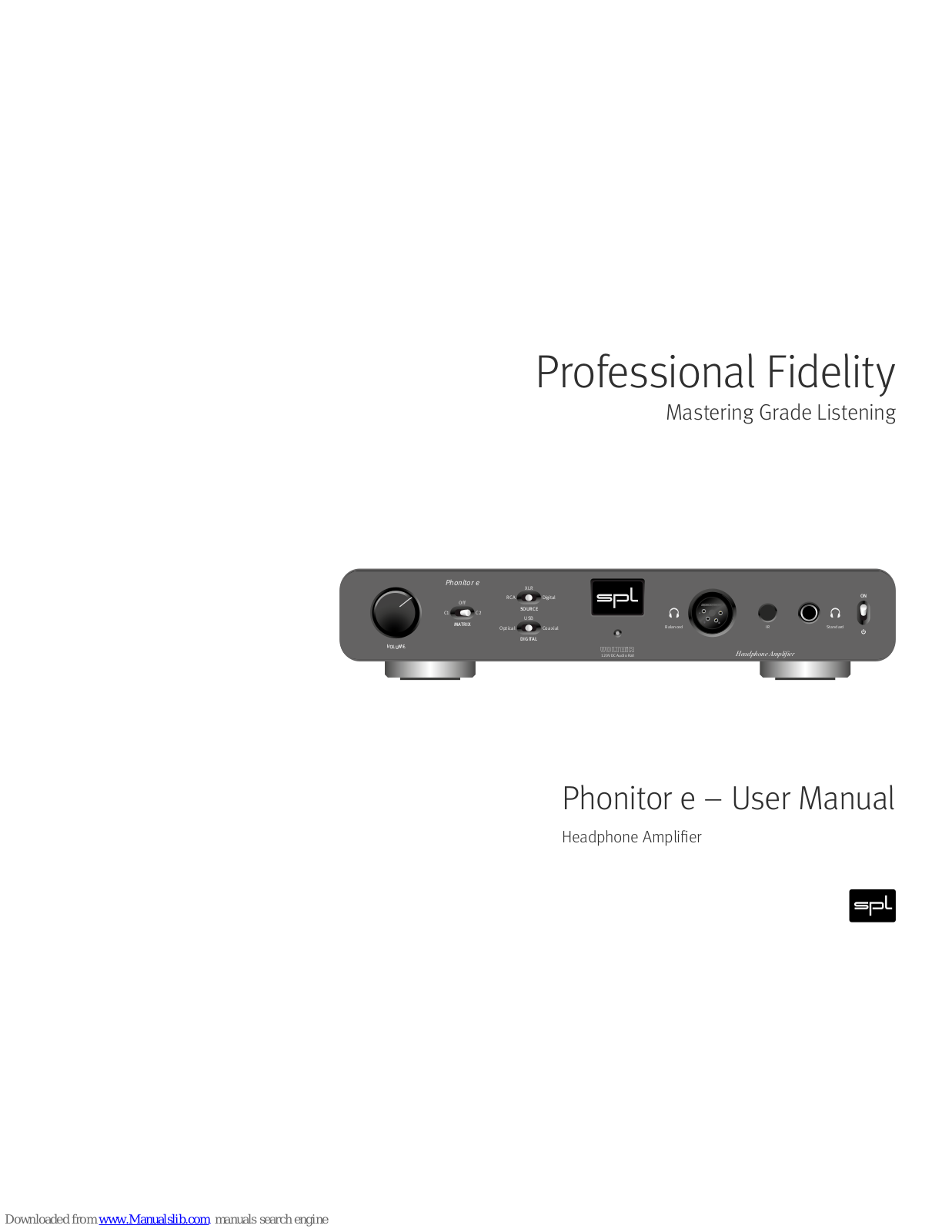SPL Phonitor e User Manual - ManualMachine.com
